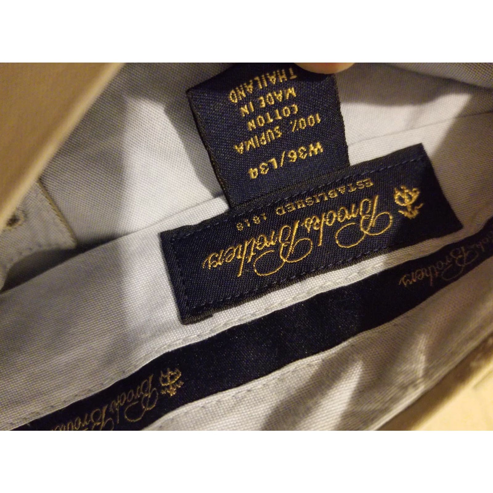 Brooks Brothers Brooks Brothers Khakis Pants Mens 36x34 Cotton Beige Chino Dress Slacks Size US 36 / EU 52 - 5 Thumbnail