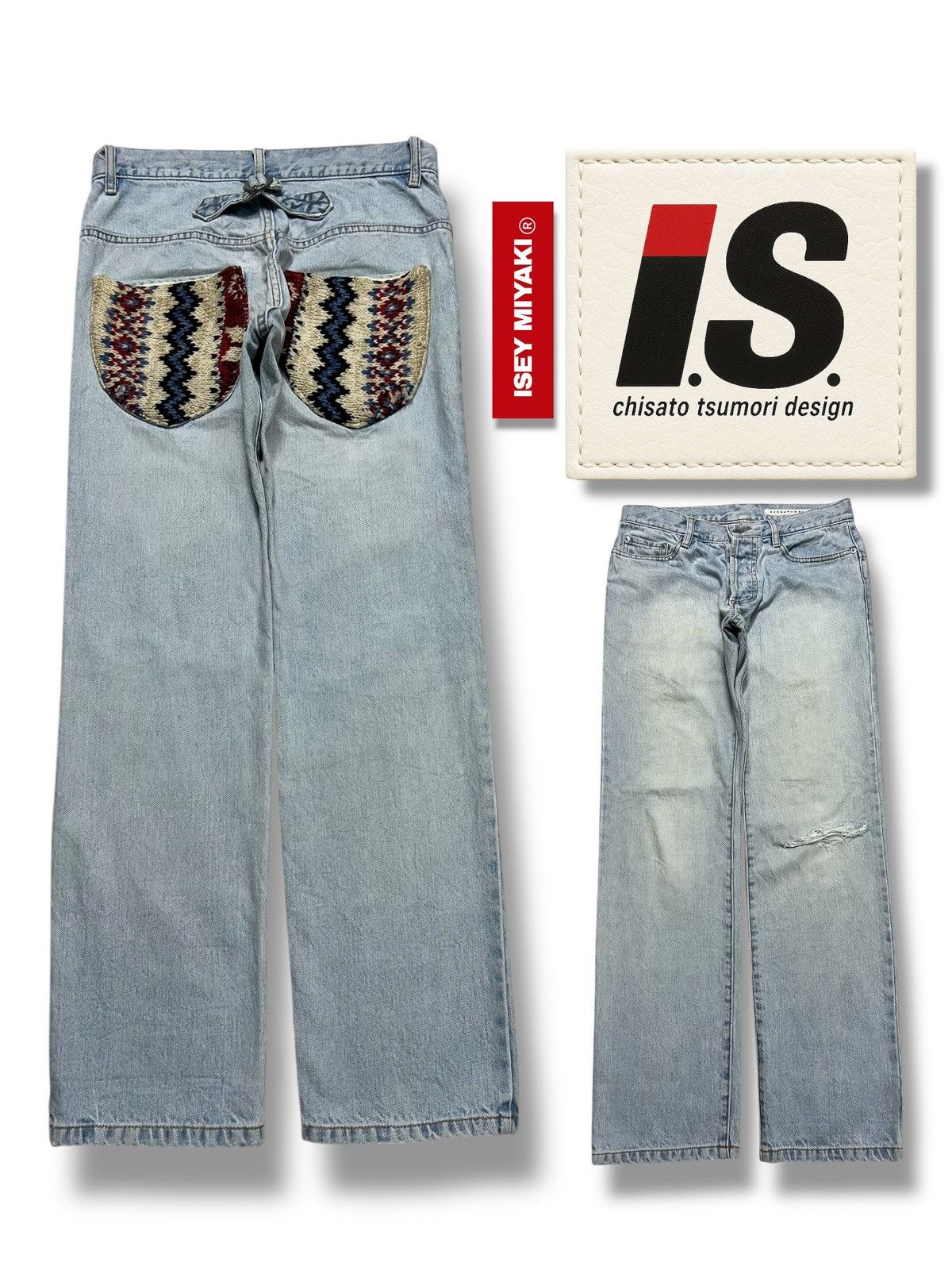 Issey Miyake Sunaokuwahara By Isey Miyaki Japan Buckle Back - Distressed Size US 30 / EU 46 - 1 Thumbnail