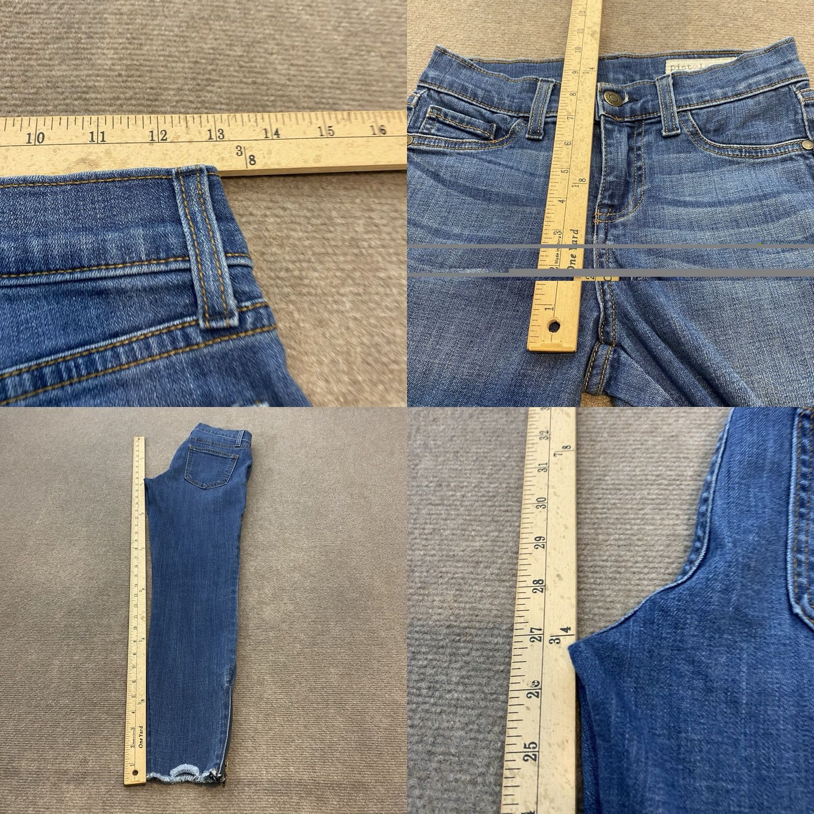 Pistola Pistola Jeans Womens 26 Medium Wash Distressed Ankle Zip Hem Stretch Pants Shirt? Size 26" / US 2 / IT 38 - 8 Thumbnail