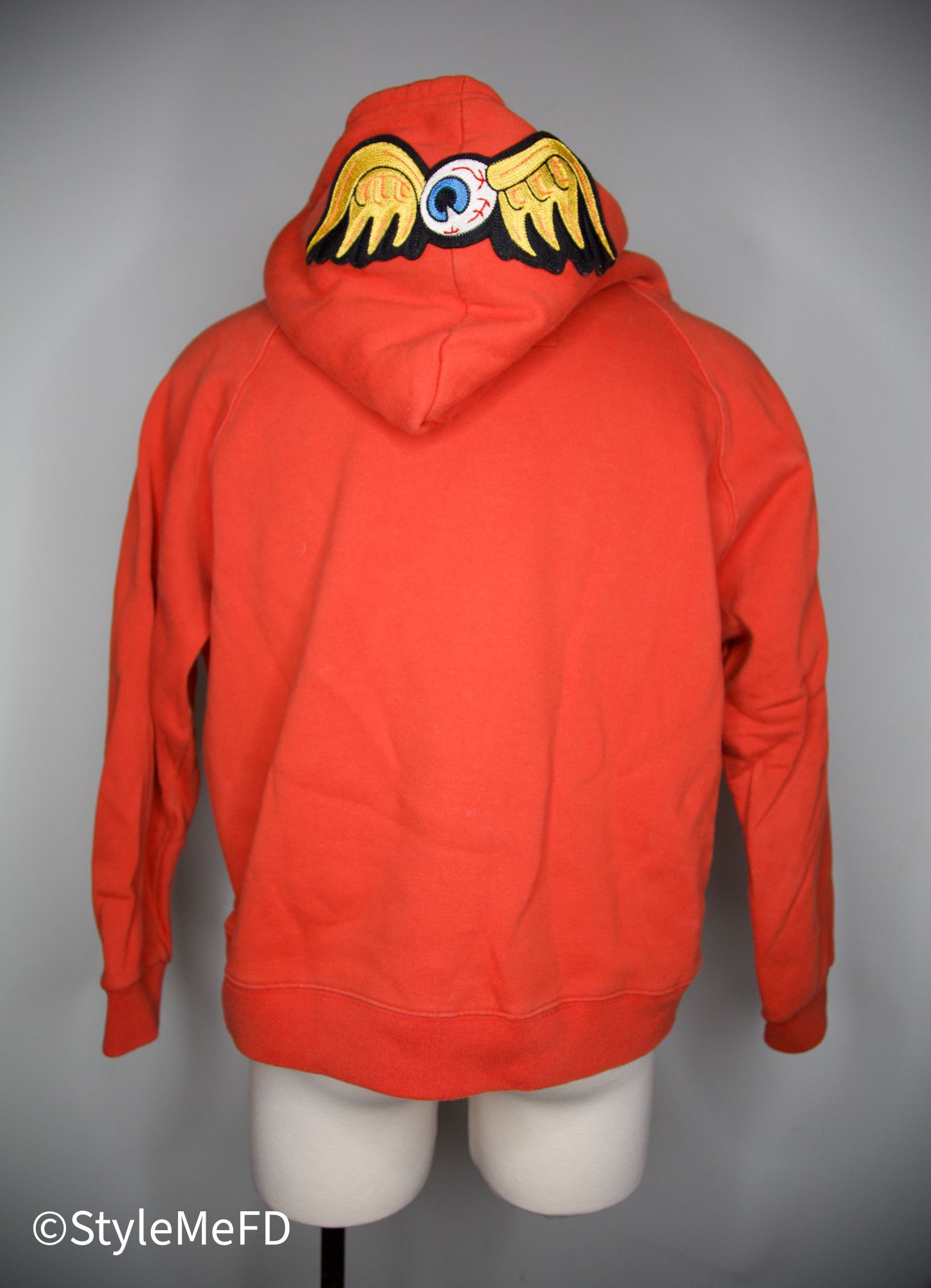 Von Dutch VINTAGE VON DUTCH ORANGE LOGO & EYEBALL PATCH HOODIE Size US M / EU 48-50 / 2 - 3 Thumbnail
