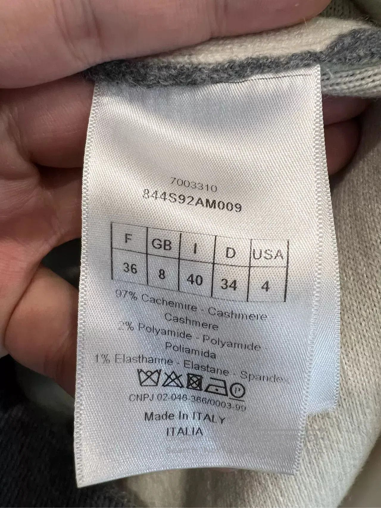Dior gray cashmere sweater by dior size 36. Size US S / EU 44-46 / 1 - 5 Thumbnail