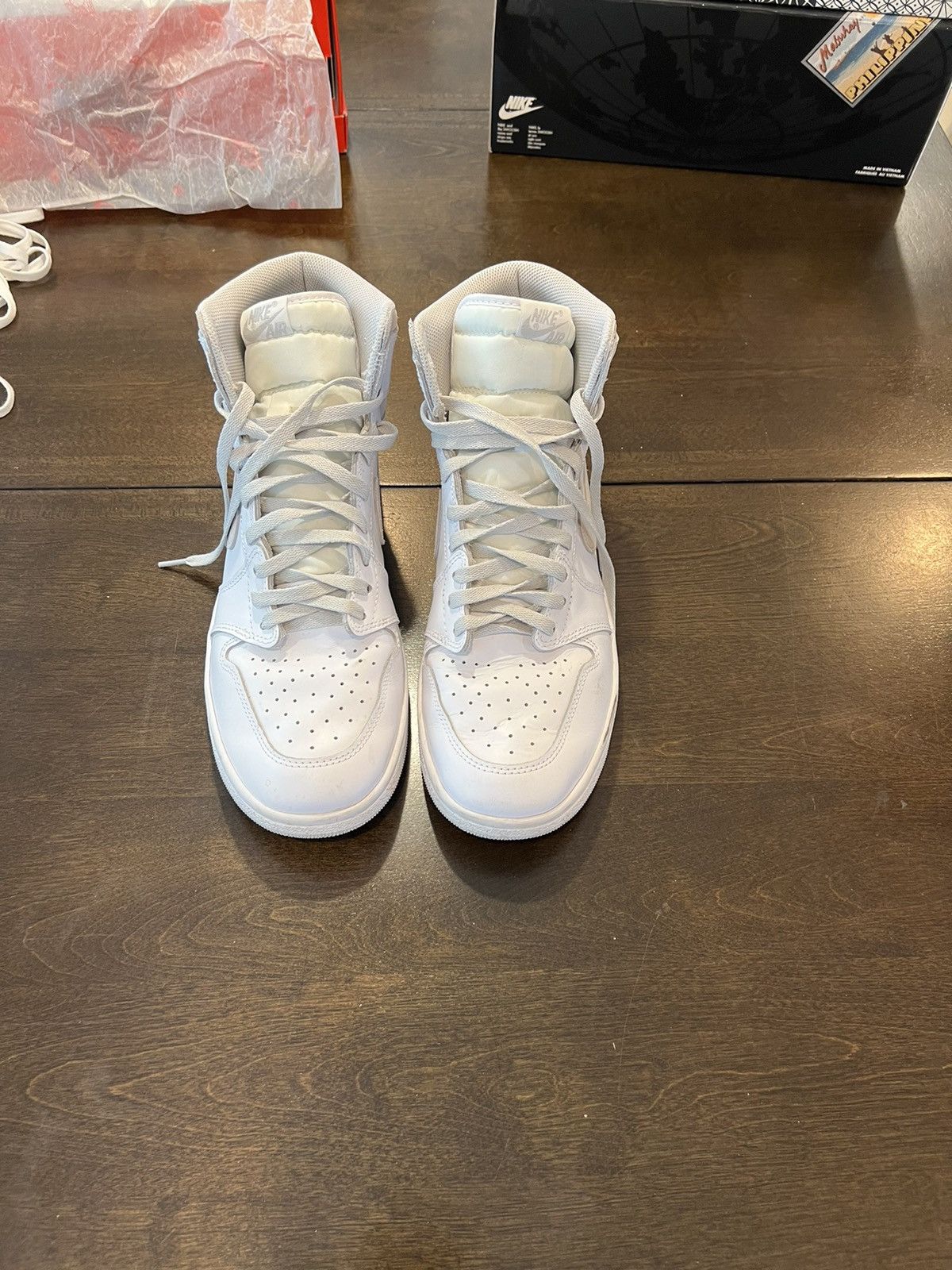 image of Jordan Nike Air Jordan 1 Hi 85 Shoes in White, Men's (Size 12)