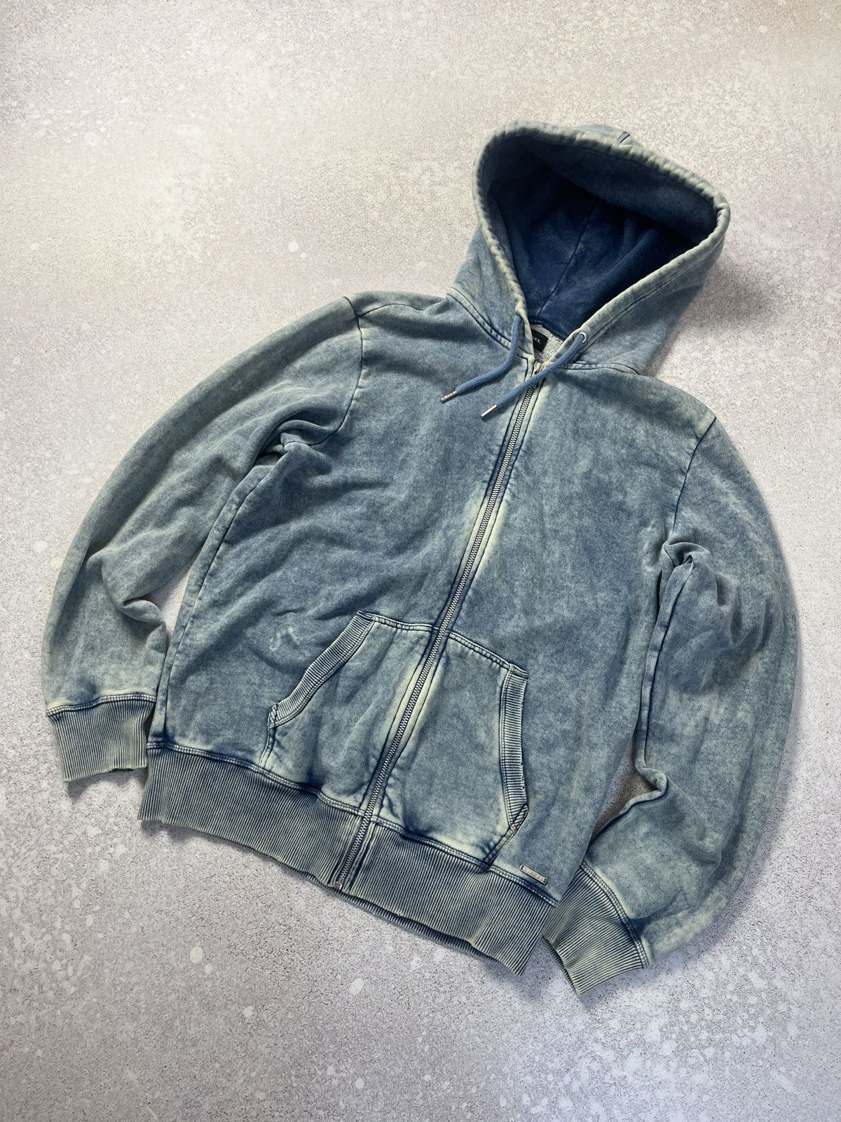 DIESEL X ITALIAN DESIGNERS VINTAGE DIESEL ZIP HOODIE OPIUM DRIP LEATHER DEATH SEX MONEY