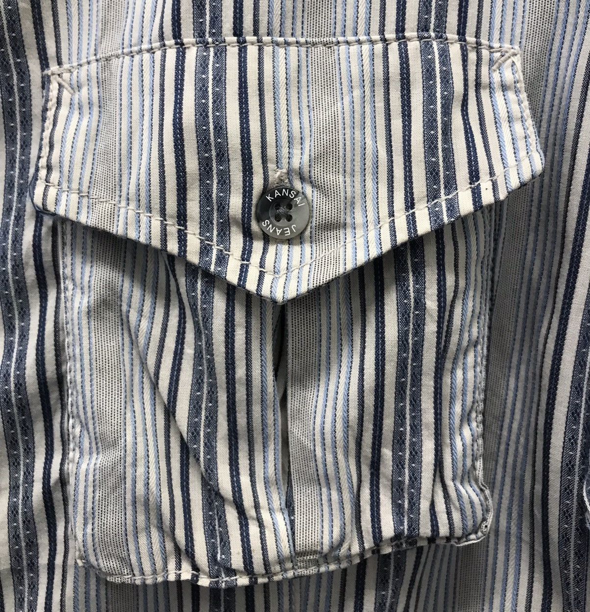 Kansai Yamamoto × Vintage Vintage Kansai Jeans Long Sleeve Shirt Button Up Size US L / EU 52-54 / 3 - 5 Thumbnail