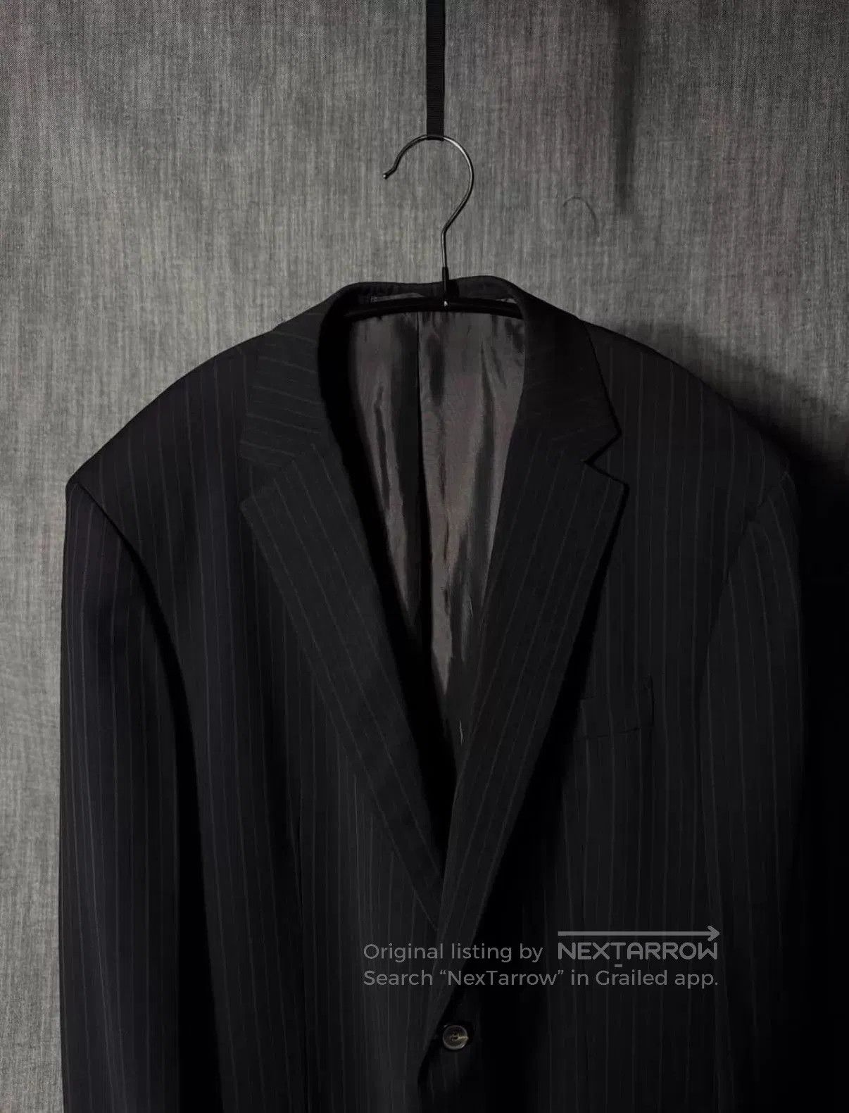Raf Simons Black Striped Single-Breasted Blazer. Size US M / EU 48-50 / 2 - 3 Thumbnail