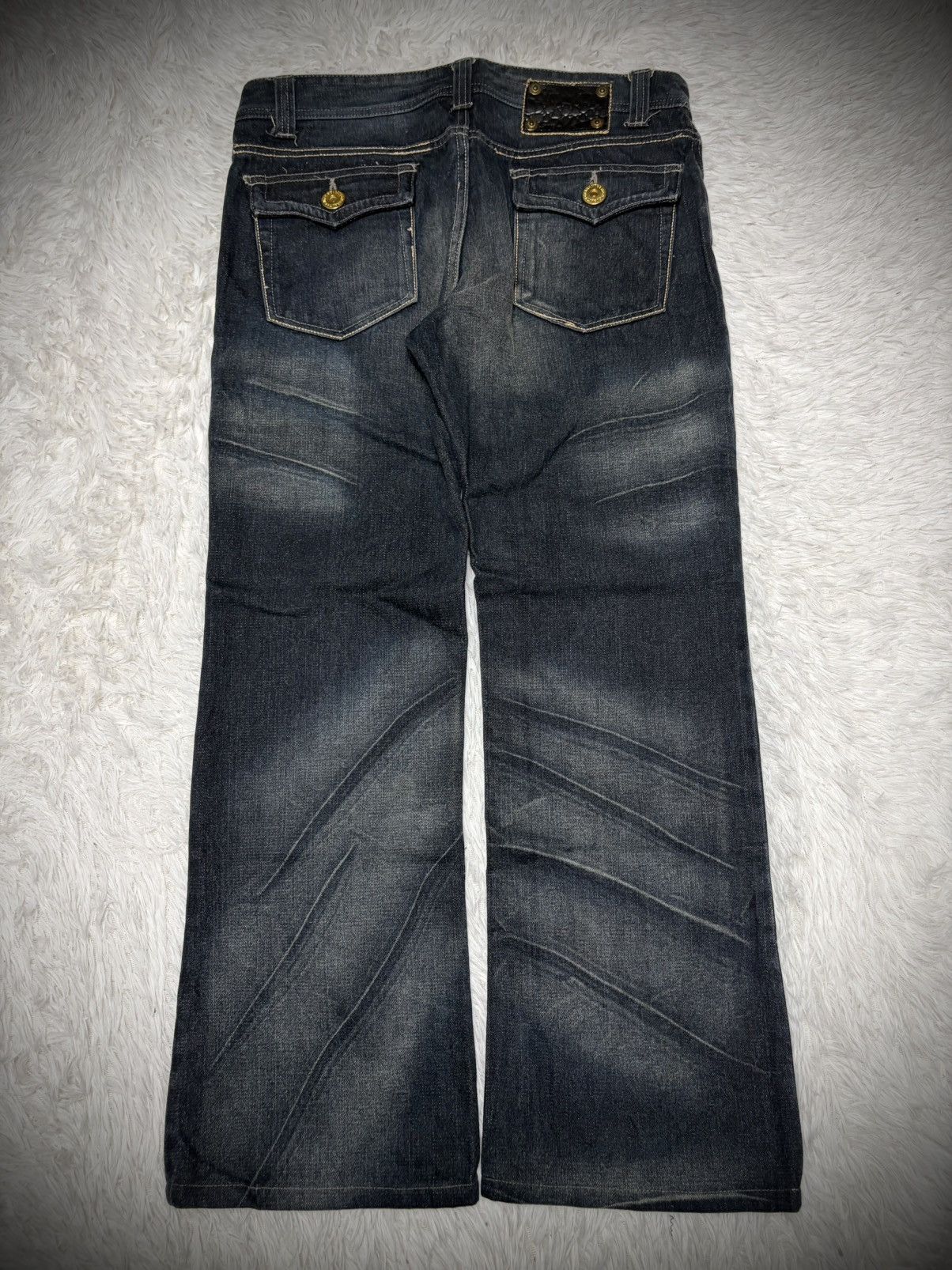 Japanese Brand Rare Japanese Brand whisker bootcut jeans Size US 34 / EU 50 - 3 Thumbnail