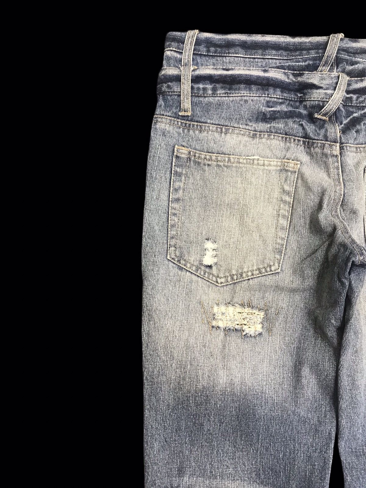Japanese Brand 💥 Double Waist💥ZEROSAIL Designer Japan Punk Denim F152 Size US 32 / EU 48 - 12 Thumbnail