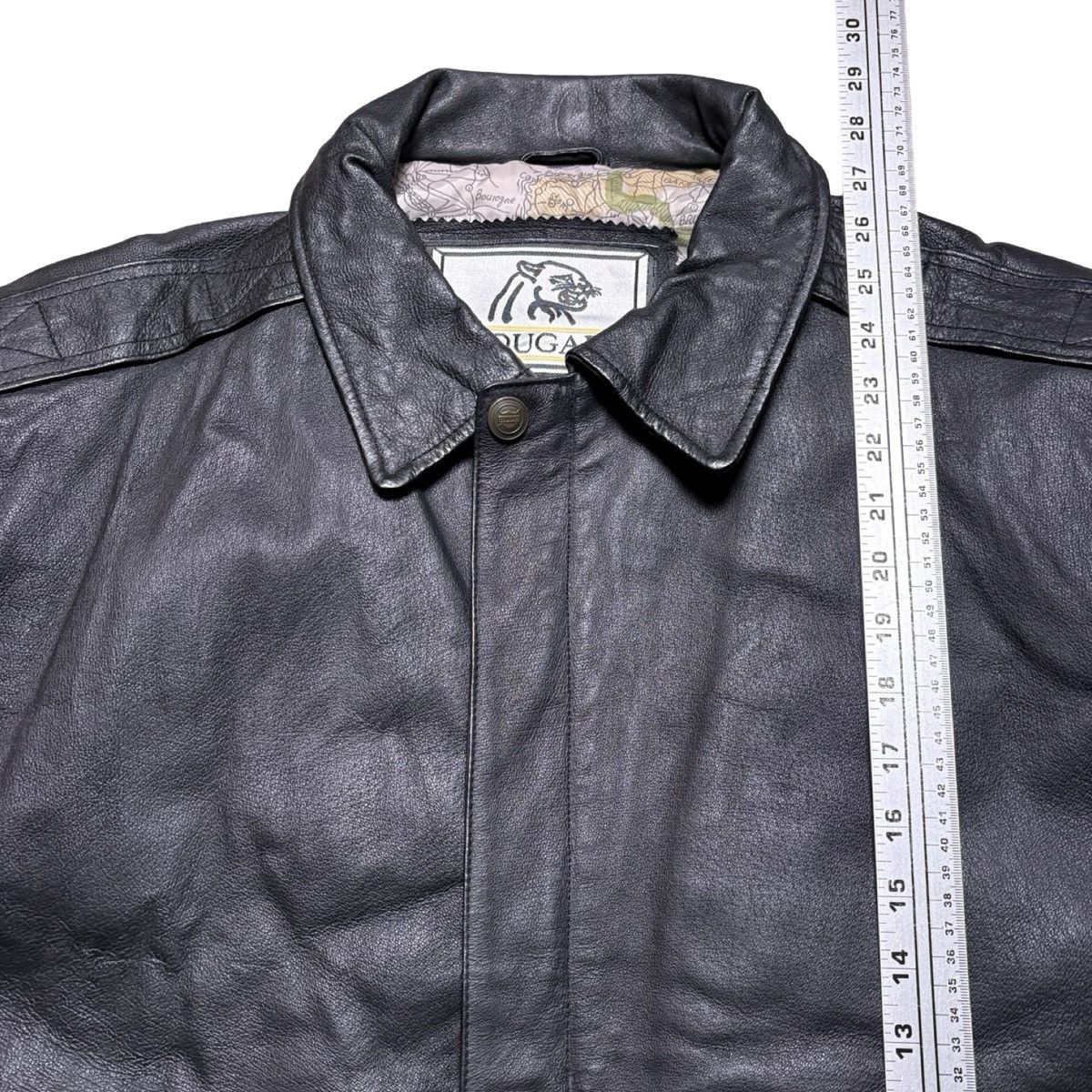 Other Vintage Cougar Black Leather Jacket Bomber Flight A2 Men's L Size US L / EU 52-54 / 3 - 5 Thumbnail