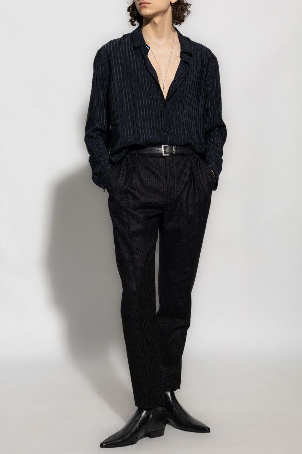 Saint Laurent Paris o1s1wg110824 Chemise Oversize Shirt in Navy Blue Size US L / EU 52-54 / 3 - 2 Thumbnail