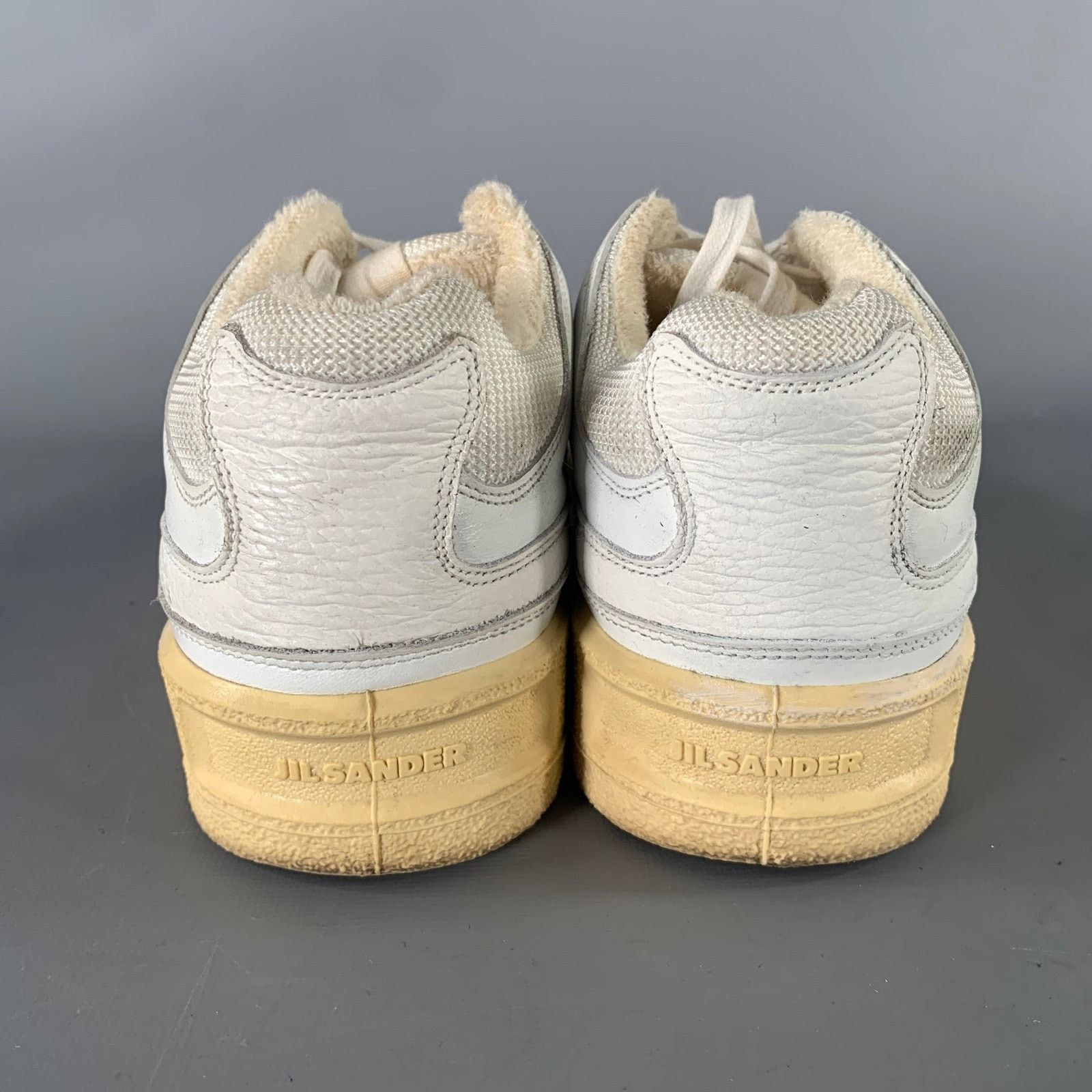 Jil Sander JIL SANDER Size 8 White Leather Lace Up Sneakers Size US 8 / EU 41 - 3 Thumbnail