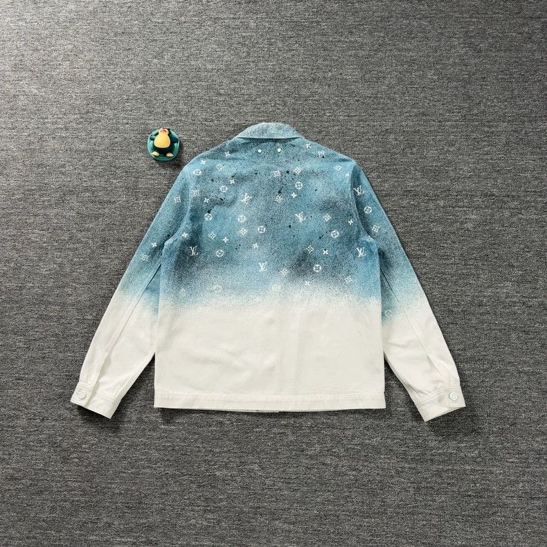Louis Vuitton Louis Vuitton Blue starry sky splashes ink on denim shirt 2 Size US M / EU 48-50 / 2 - 6 Thumbnail