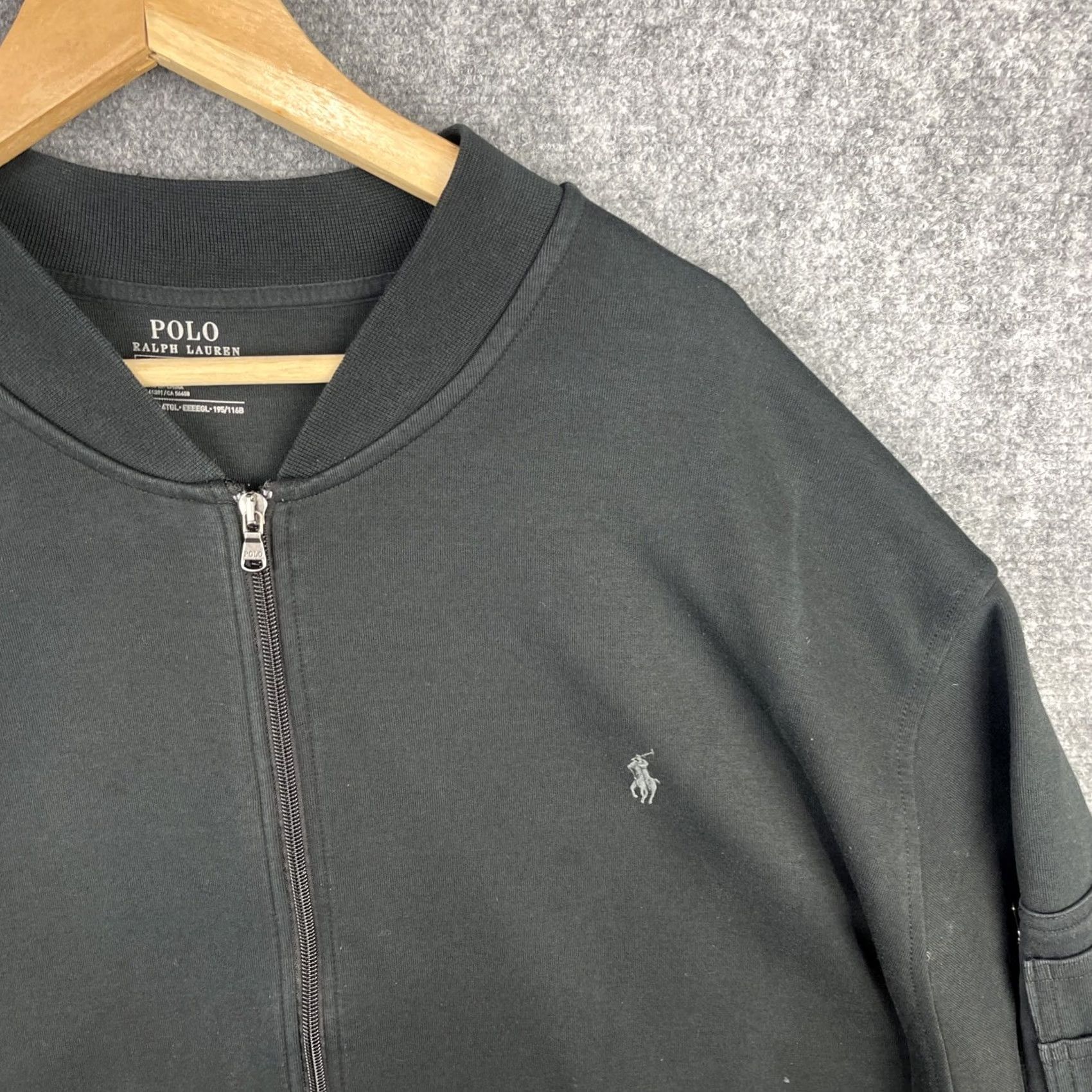 Polo Ralph Lauren Polo Ralph Lauren Bomber Jacket Mens 4XL Tall Black Double Knit Tech Flight Jacket Size US XXL / EU 58 / 5 - 3 Thumbnail