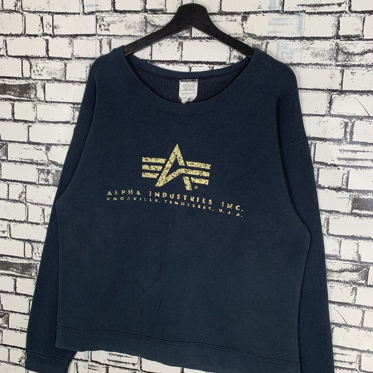 Alpha Industries × Designer × Vintage Vintage Alpha Industries Sweatshirt Medium Size Size US M / EU 48-50 / 2 - 3 Thumbnail