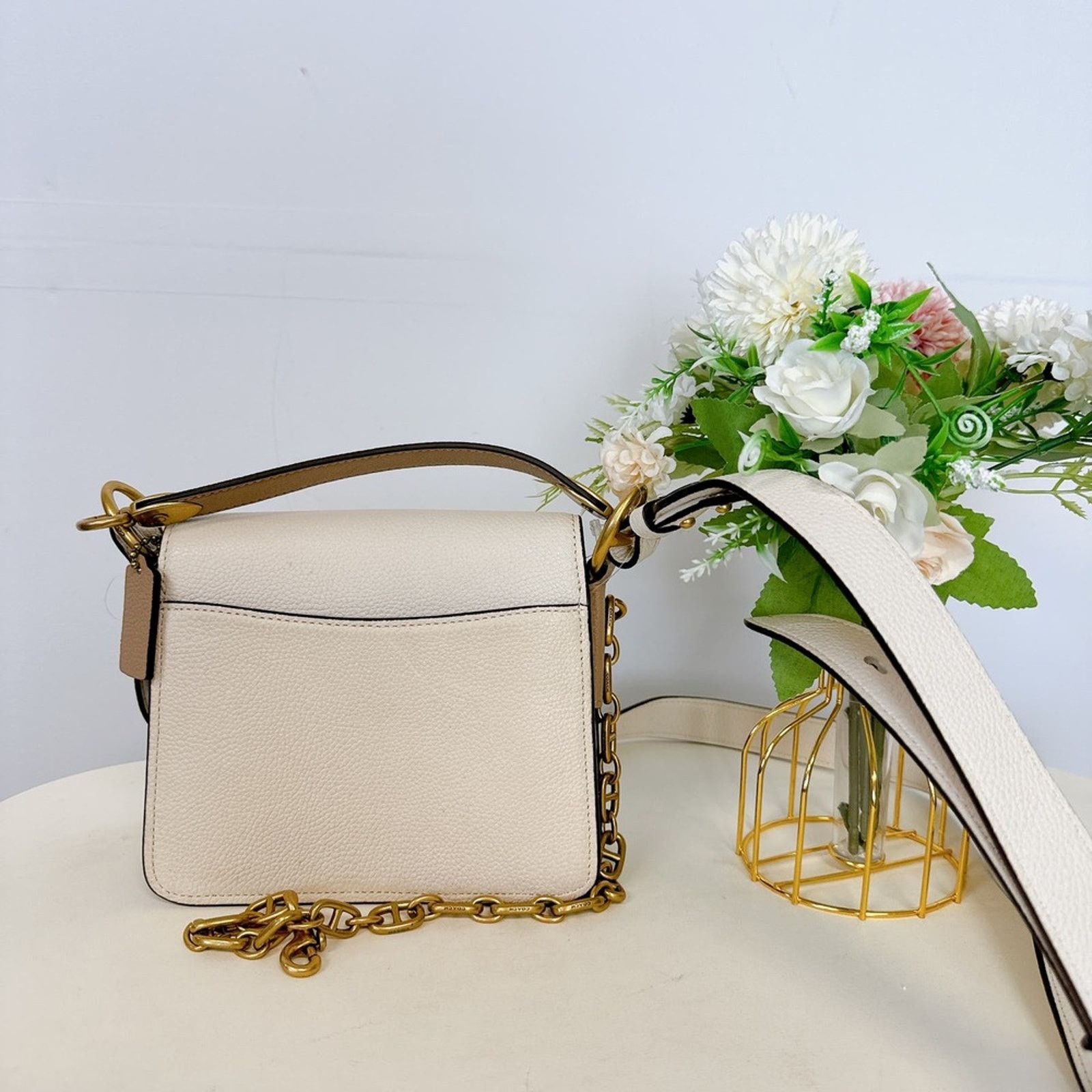 Coach Coach 4603 Beat Shoulder Bag 18 Horse Carriage Print Chalk Size ONE SIZE - 3 Thumbnail