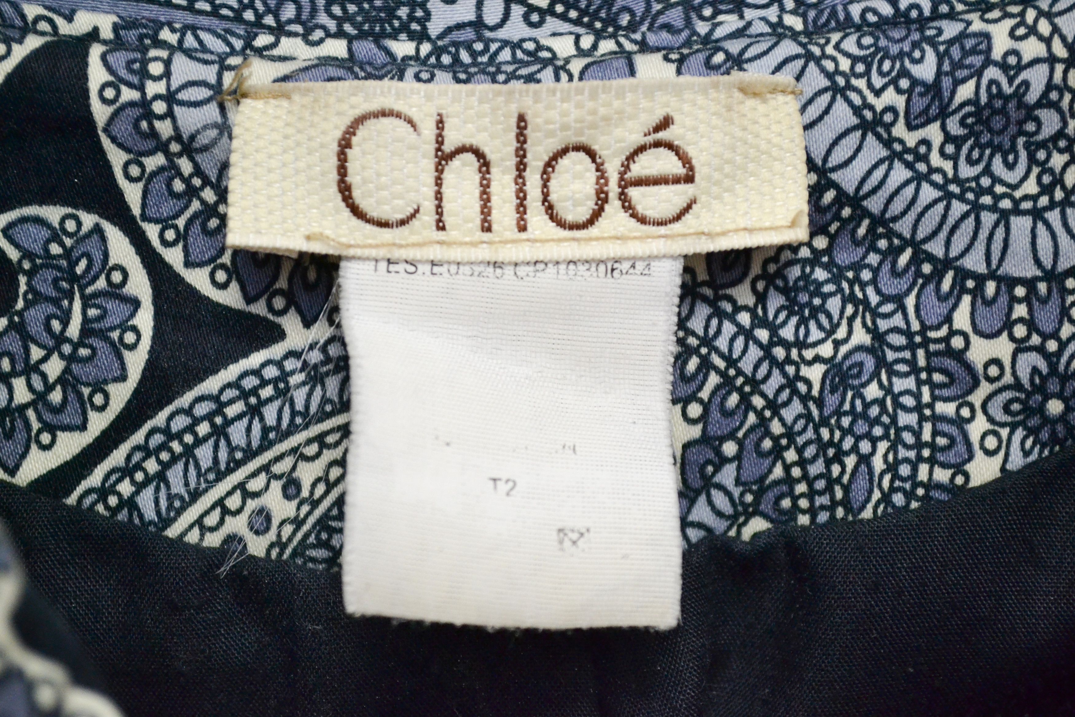 Chloe Vintage 90’ Chloé Designer Paisley Women’s Coat Jacke Size S / US 4 / IT 40 - 7 Thumbnail