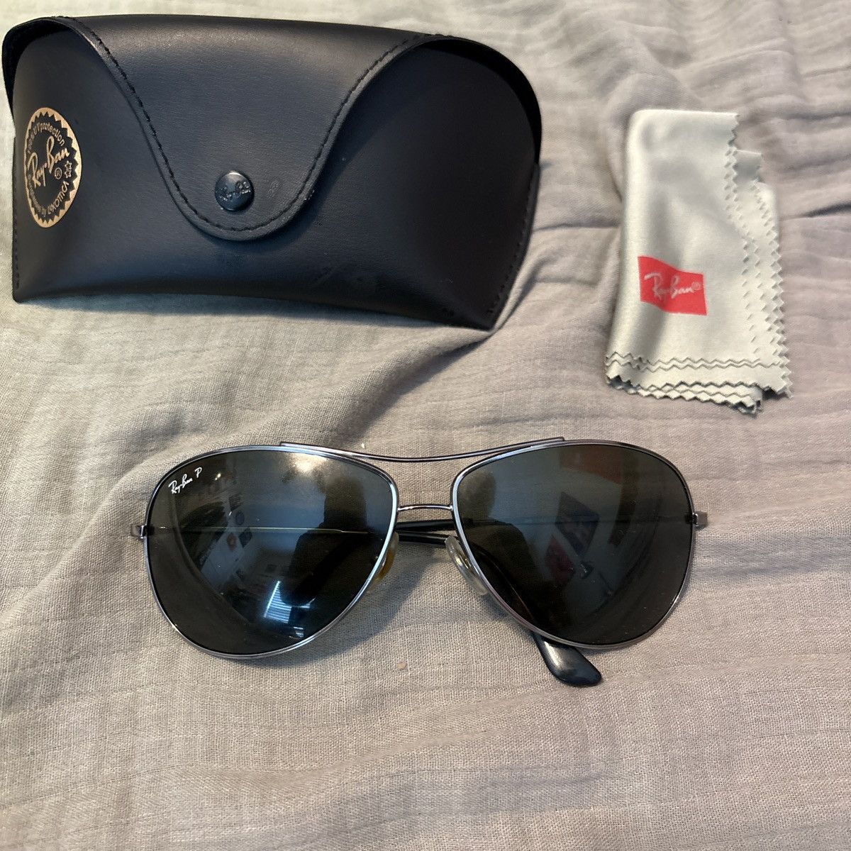 Rayban rb3293 standard polarized green frames sunglasses