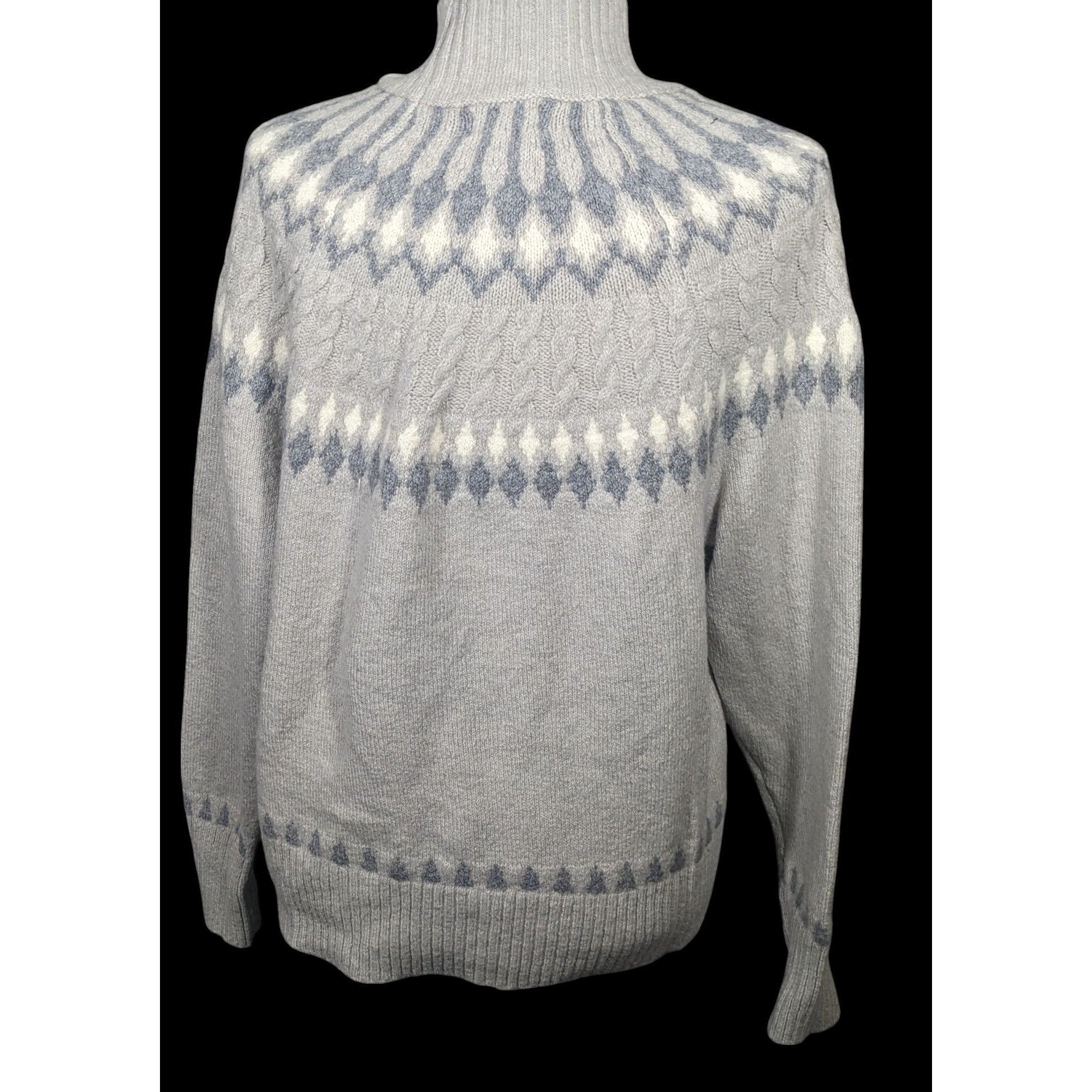 Nicole Miller Artelier Nicole Miller Grey And White Super Soft Sweater Siz Size L / US 10 / IT 46 - 2 Thumbnail
