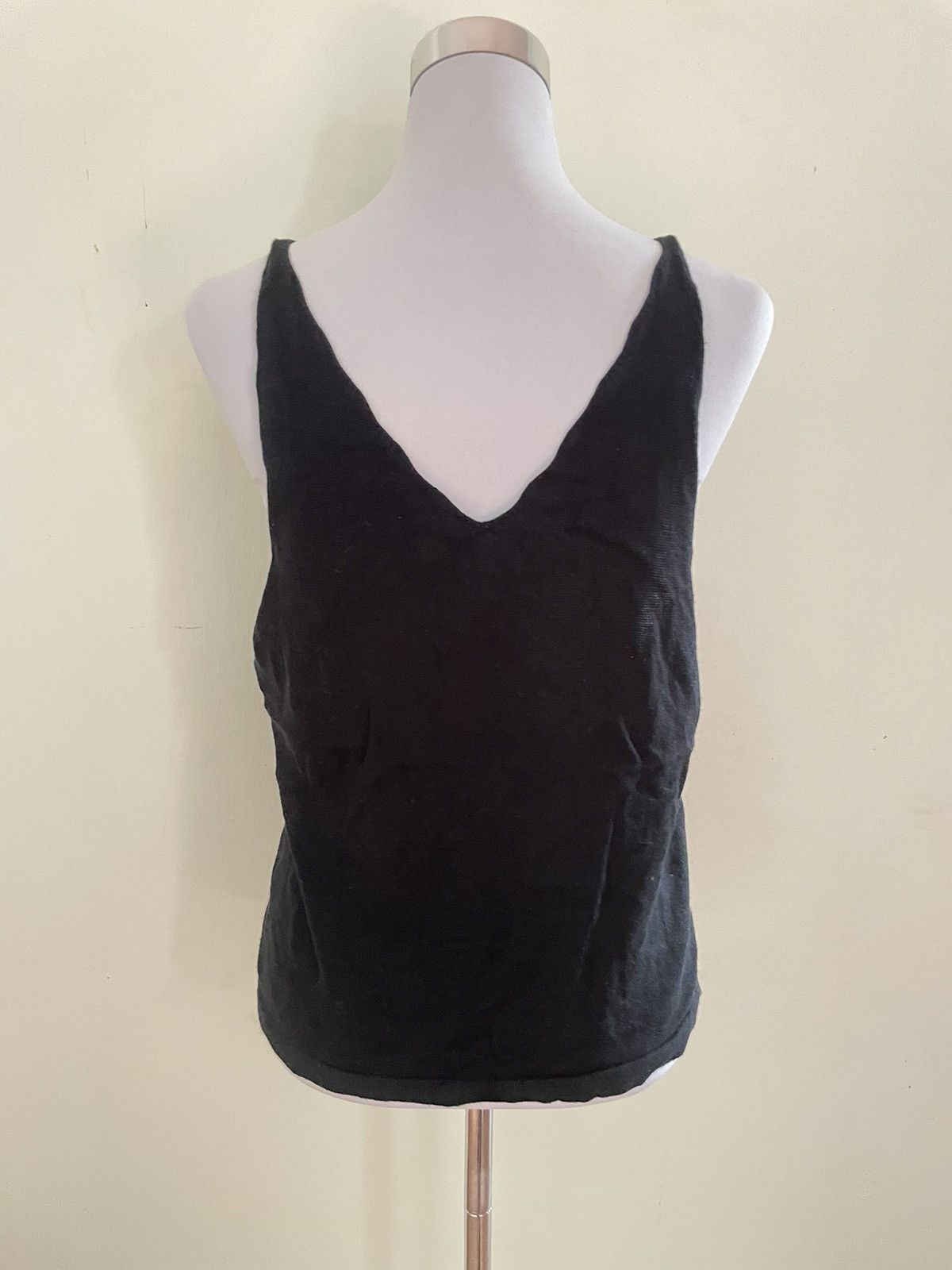 Yohji Yamamoto Vintage 80s Yohji Yamamoto Black Sleeveless Top Size M / US 6-8 / IT 42-44 - 2 Thumbnail