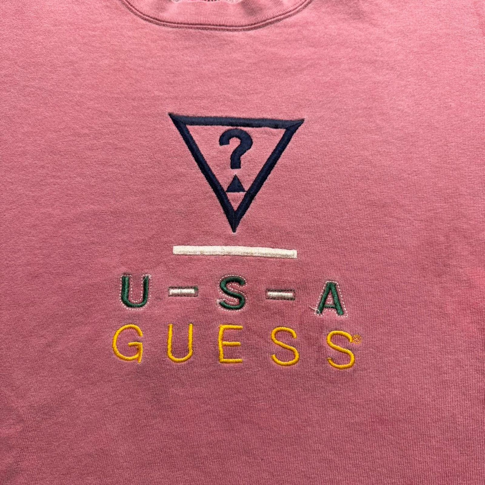 Guess × Vintage Vintage 90’s Guess USA Embroidered Logo Crewneck Sweatshirt Size US M / EU 48-50 / 2 - 3 Thumbnail