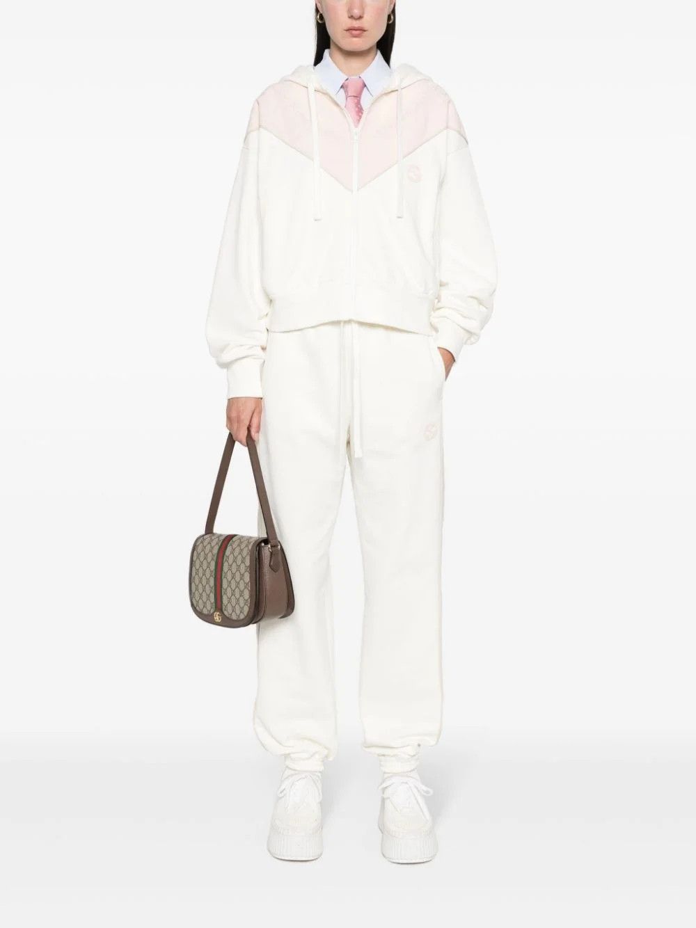 Gucci o1la5ras0526 Cotton Jersey Zip Hoodie With Patch Size S / US 4 / IT 40 - 2 Thumbnail