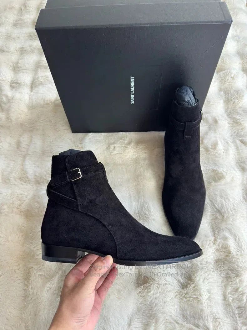 Saint Laurent Paris Saint Laurent YSL Suede Buckle Boots . Size US 10 / EU 43 - 2 Thumbnail