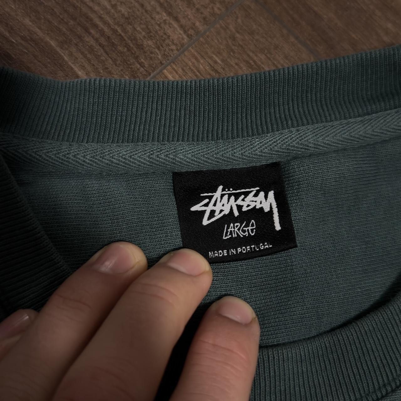 Stussy Stussy Pigment Dyed Green Crewneck Sweatshirt Size US L / EU 52-54 / 3 - 4 Thumbnail