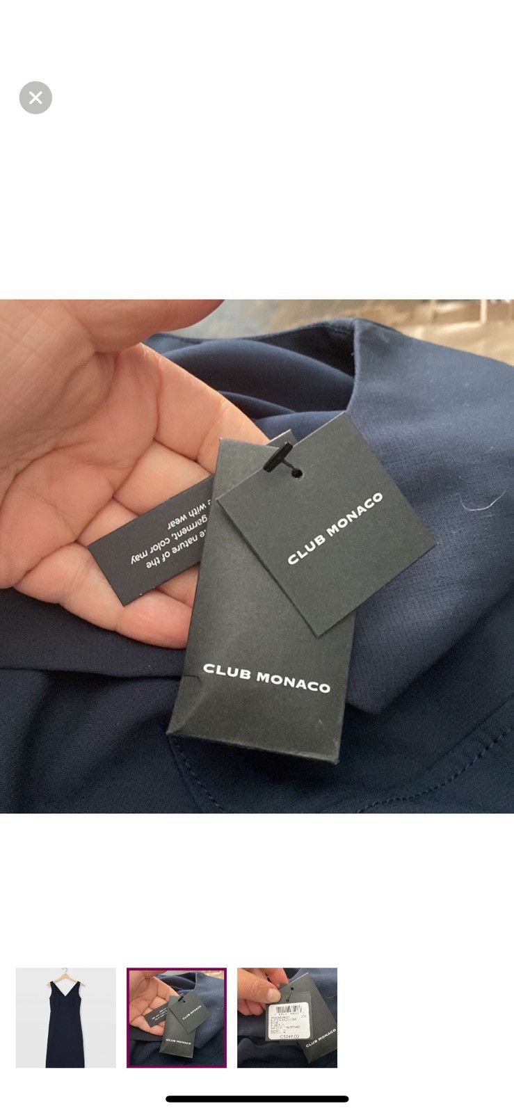Club Monaco Button Back Vent Dress by NWT, Club Monaco Size XS / US 0-2 / IT 36-38 - 2 Thumbnail