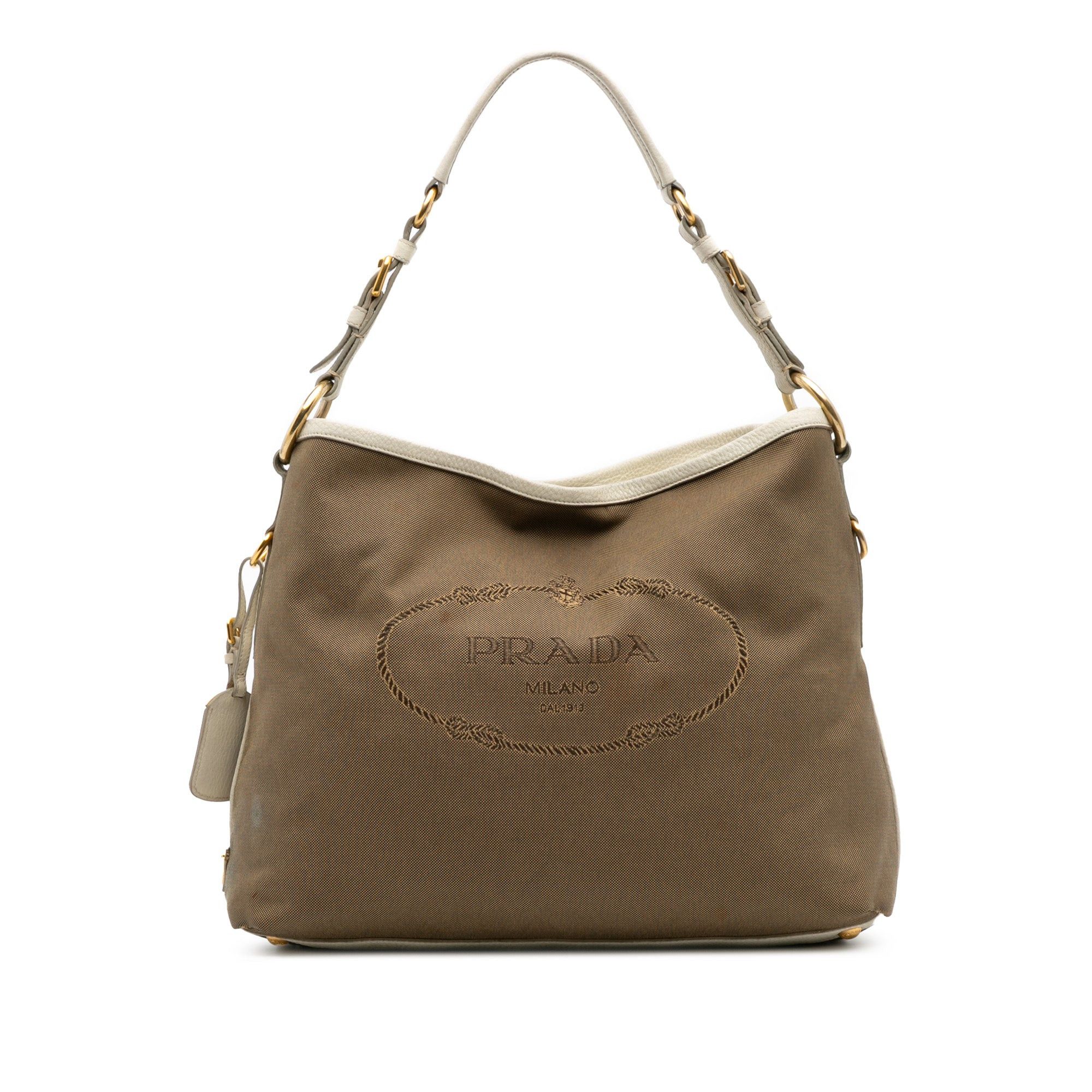 Prada Canvas Canapa Logo Shoulder Bag Size ONE SIZE - 1 Thumbnail