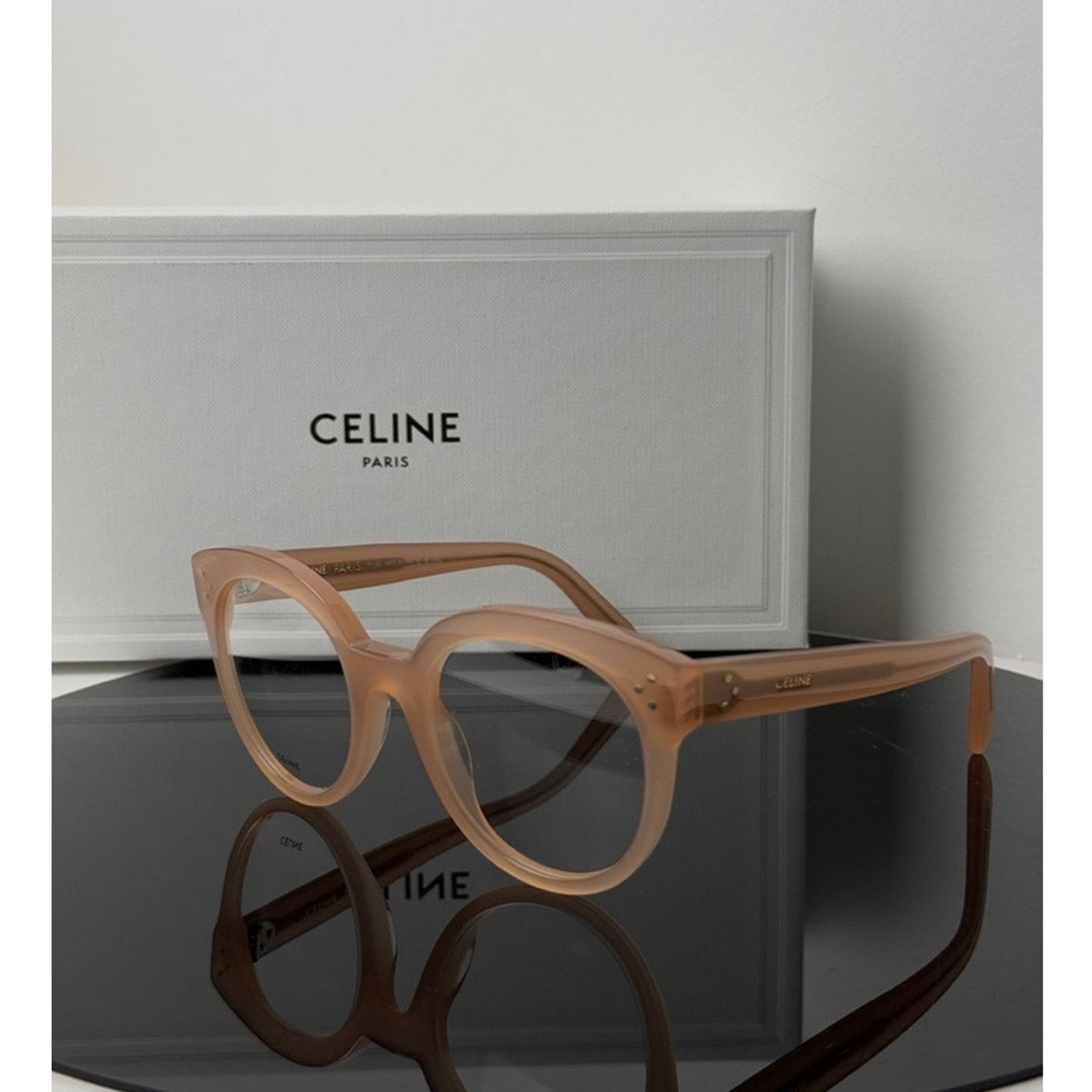 Celine NEW Celine CL50093I Eyeglasses Frames Milky Pink Size ONE SIZE - 1 Thumbnail