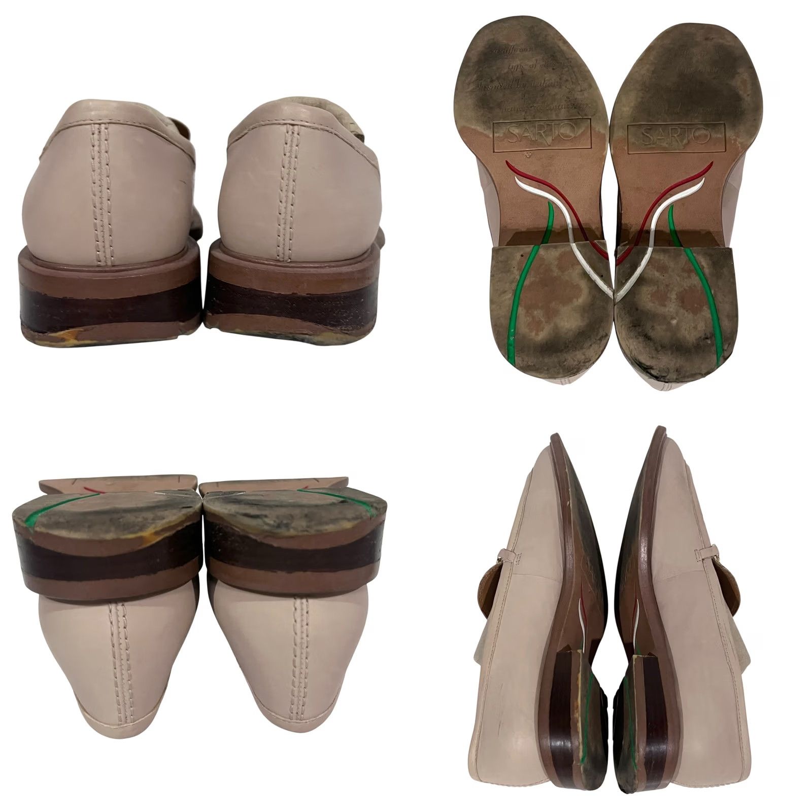 Franco Sarto Franco Sarto SARTO A-EDA Horse Bit Loafers Blush/Beige Leather Women Sz 8M Slip On Men? Women? Size US 8 / IT 38 - 8 Thumbnail