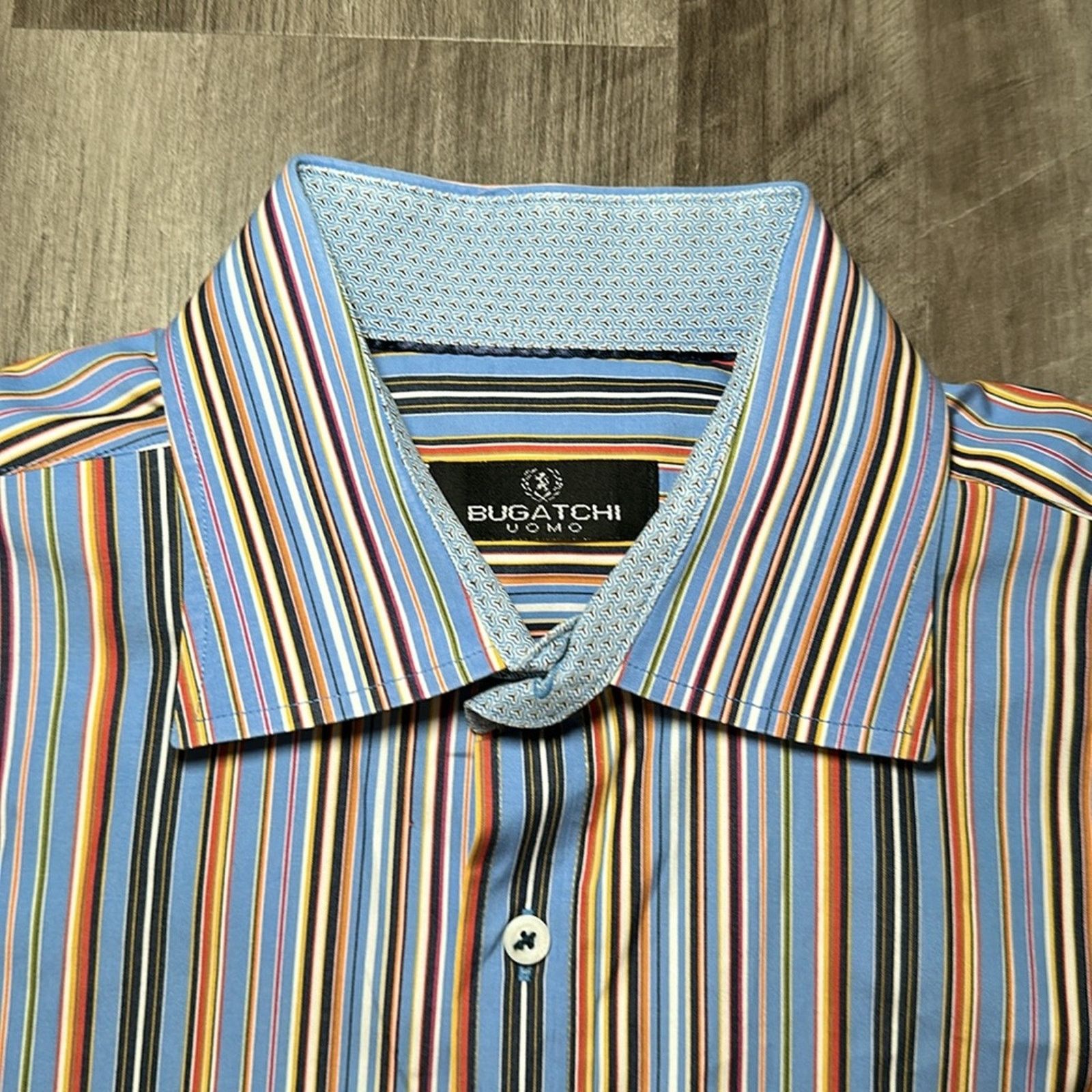 BUGATCHI Bugatchi Uomo Striped Long Sleeve Button Down - 2XL Size US XXL / EU 58 / 5 - 6 Thumbnail