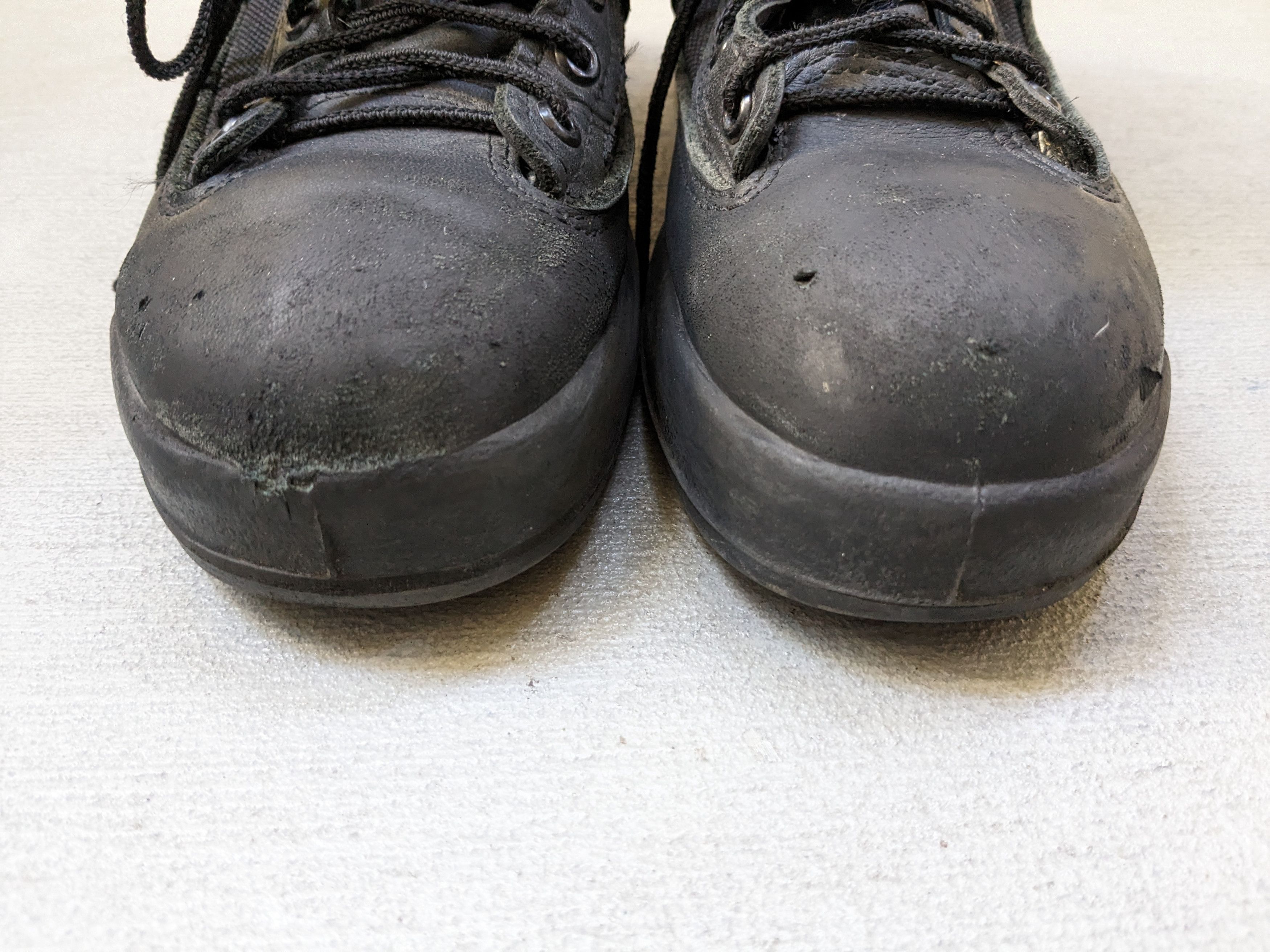 Genuine Leather Combat Boots Black 9 Leather Biker Chunky Lace Up Rubber Size US 9 / EU 42 - 4 Thumbnail