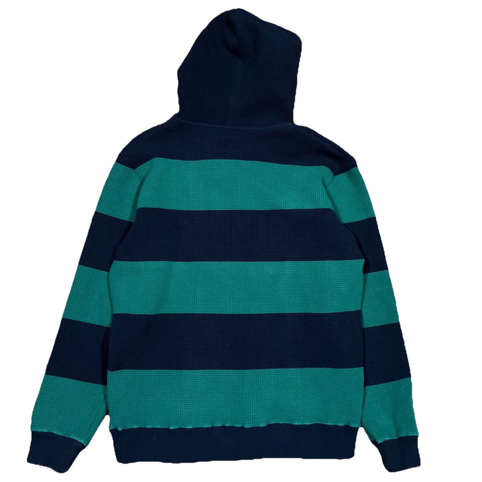 Beams Plus Beams Plus Japan Waffle Knit Hoodie Striped Color Block Size US M / EU 48-50 / 2 - 2 Thumbnail