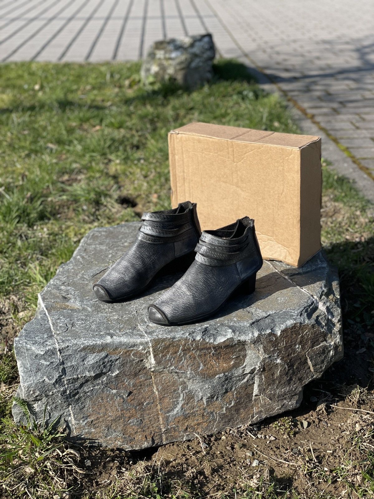 Trippen Leather BRACE ICE Ankle Boot With Bracelet Detail Zip Shoes Size US 9 / IT 39 - 5 Thumbnail