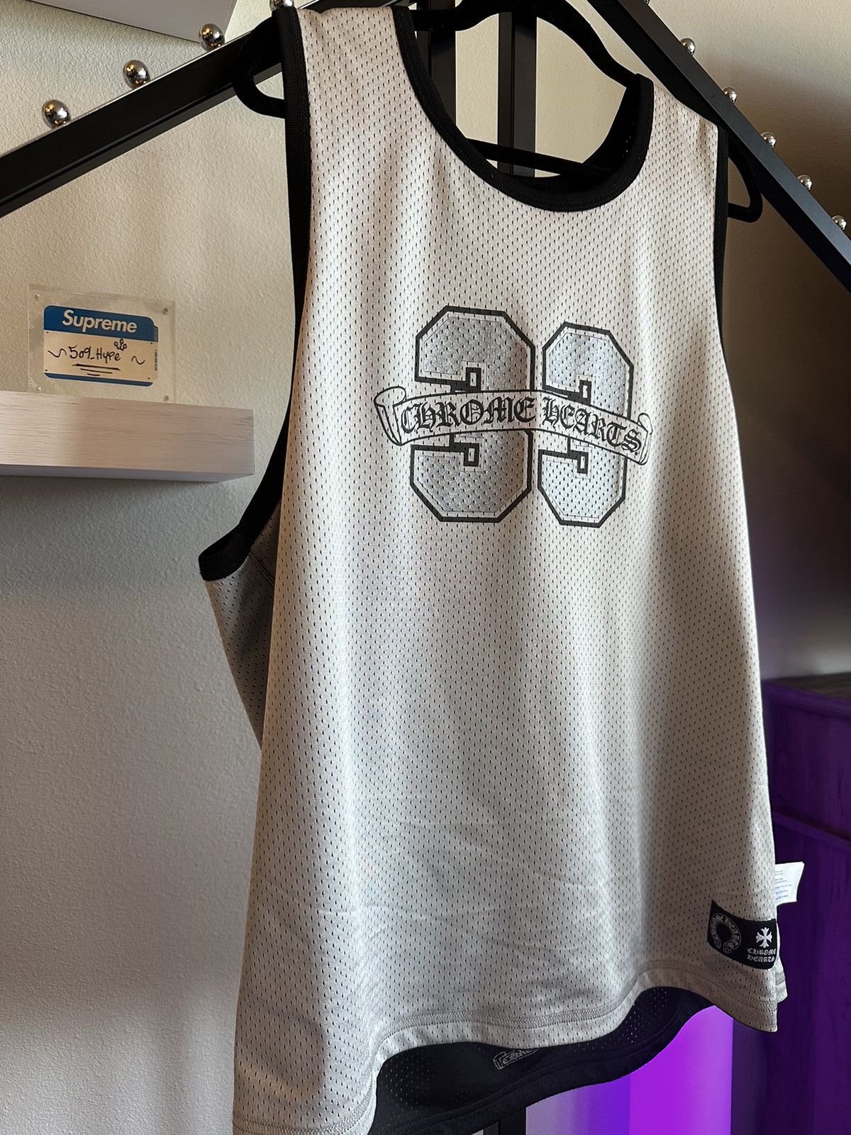 Chrome Hearts Chrome Hearts Reversible Sleeveless Mesh Jersey Size US L / EU 52-54 / 3 - 5 Thumbnail