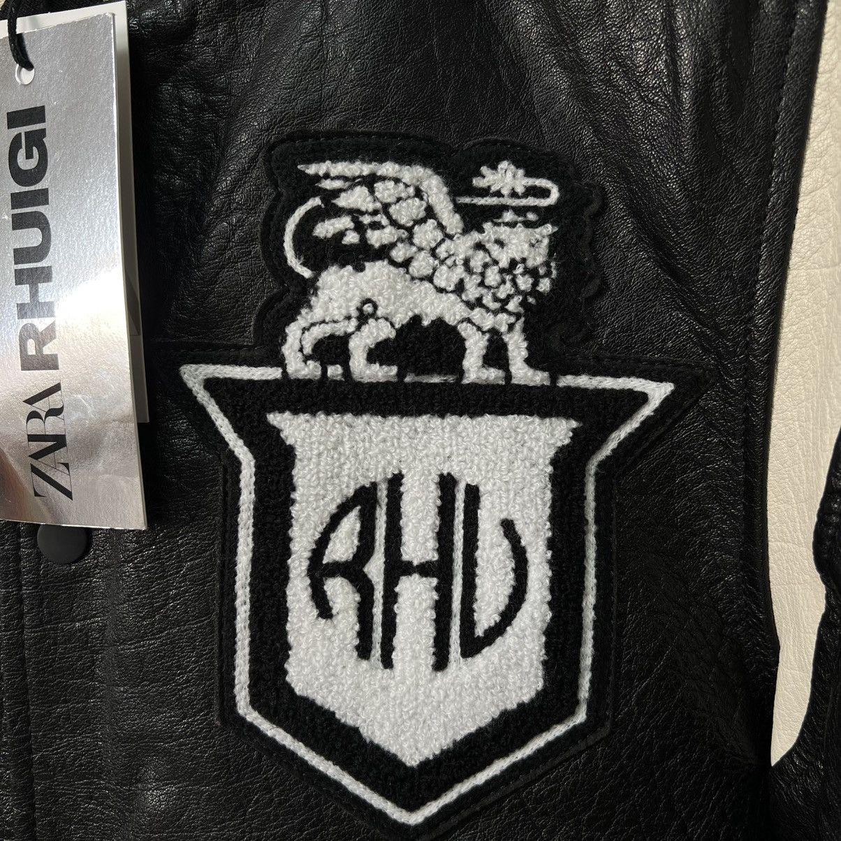 Rhude × Zara Rhude x Zara Rhuigi Leather Varsity Bomber Jacket NEW Size US M / EU 48-50 / 2 - 15 Thumbnail