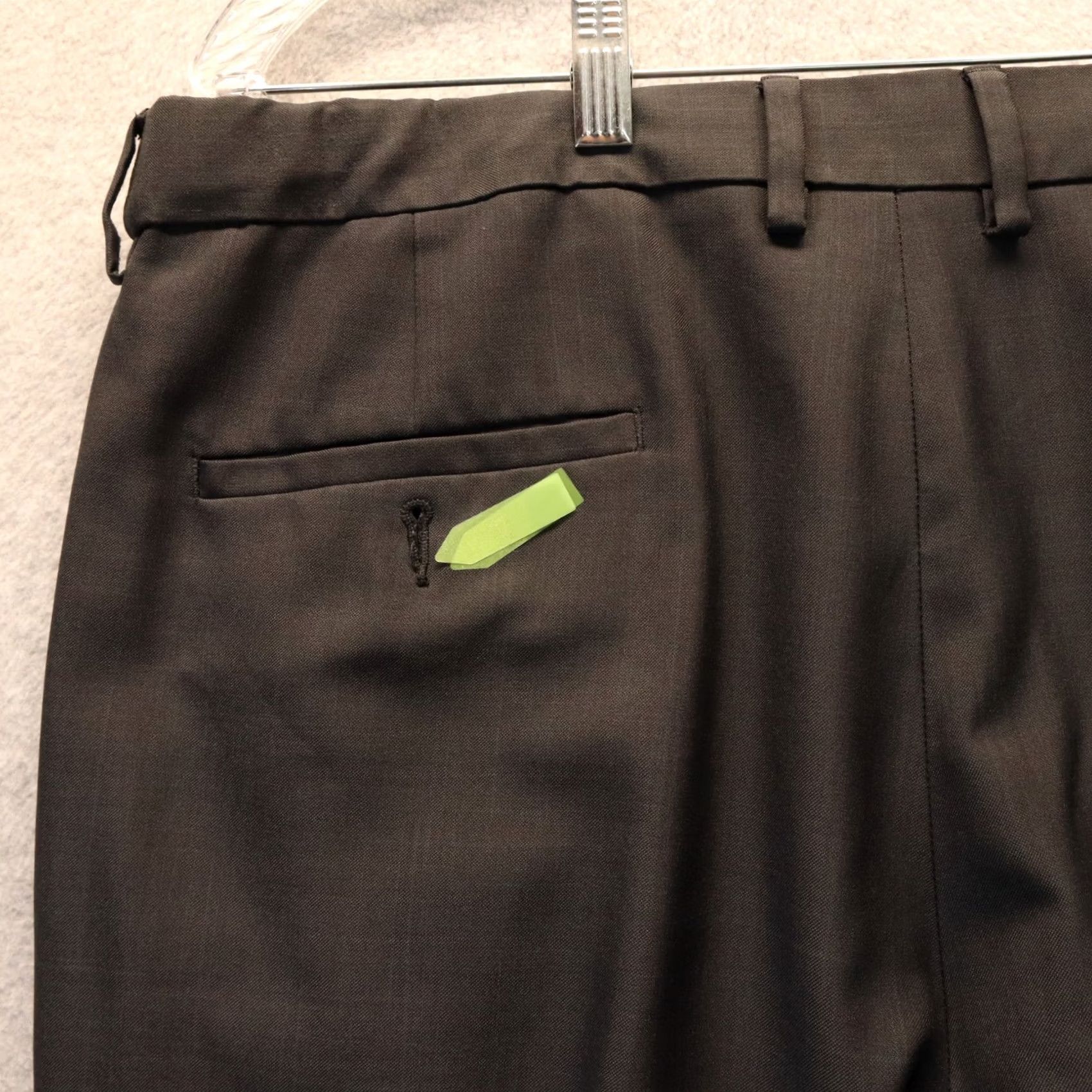Haggar Haggar Pants Mens 38x30 Classic Fit Dress Slacks Flat Front Dark Gray Size US 38 / EU 54 - 3 Thumbnail