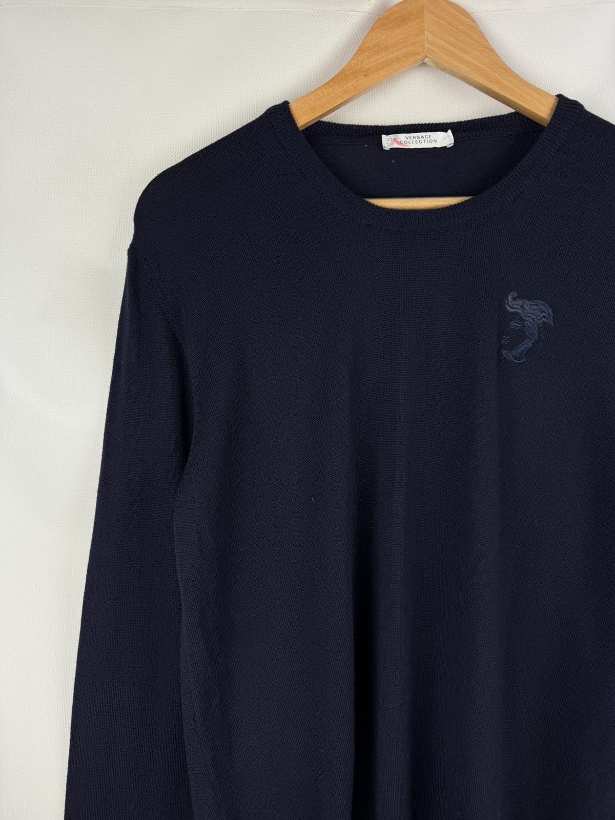 Versace Versace Collection Knitted Wool Crew Neck Sweater Pullover Size US L / EU 52-54 / 3 - 2 Thumbnail