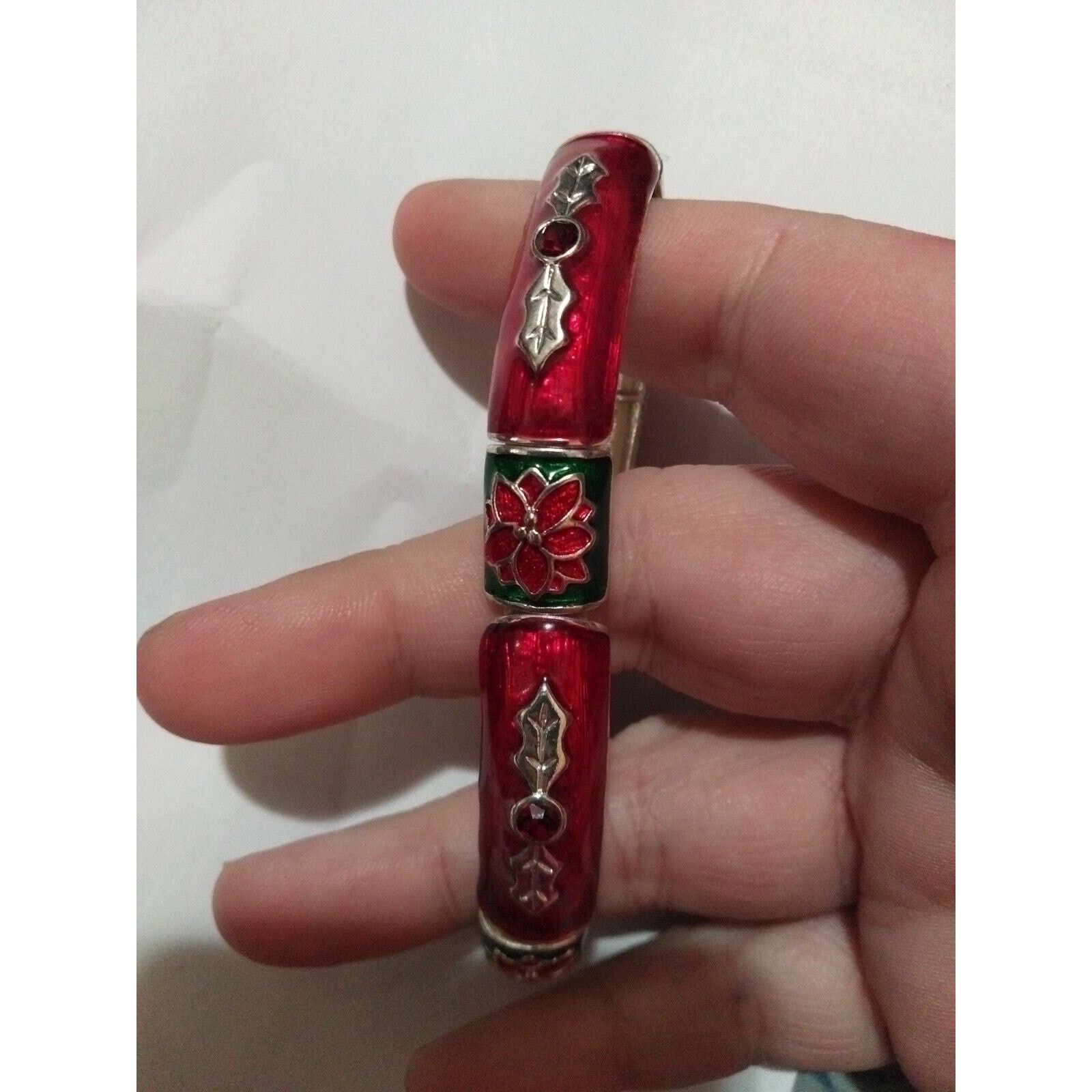 Other Joyland Enamel Rhinestone Stretch Bracelet Christmas Size ONE SIZE - 2 Thumbnail