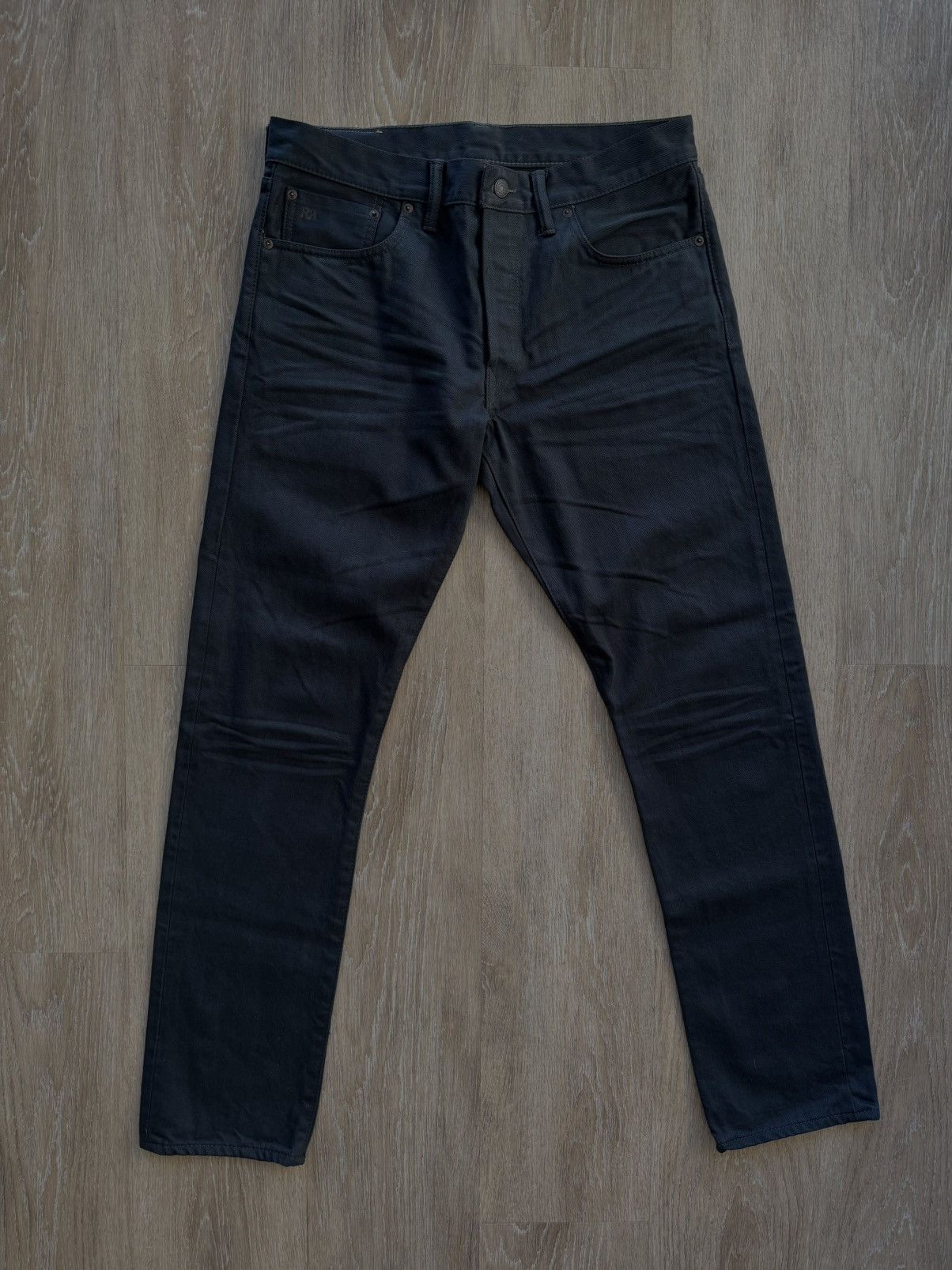 RRL Ralph Lauren DOUBLE RL / RRL Black Selvedge Slim Straight Denim Size US 33 - 1 Thumbnail