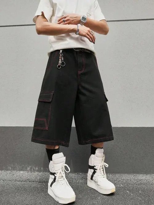 Japanese Brand × Vintage VINTAGE jeans jorts Y2K RAP shorts Size US 32 / EU 48 - 1 Thumbnail