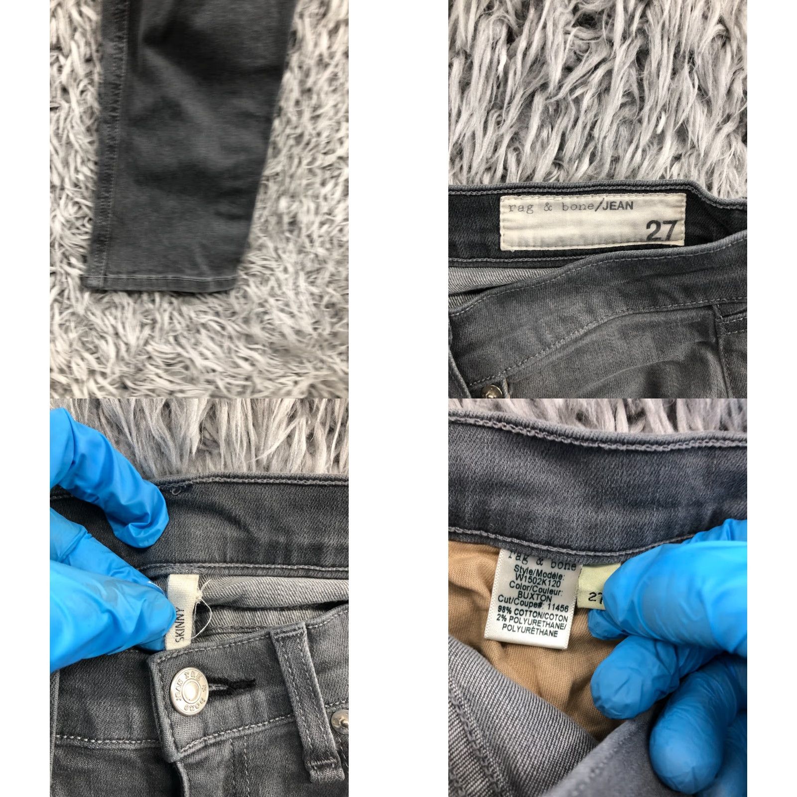 Rag & Bone rag & bone Jeans Womens 27 Skinny Gray Medium Modern 5-Pocket Regular Jeans Size 32" / US 10 / IT 46 - 8 Thumbnail