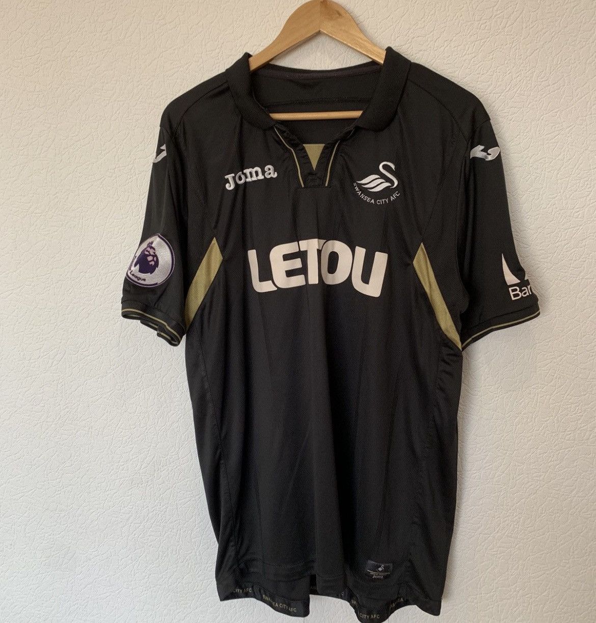 Joma SWANSEA JOMA 2017/2018 THIRD KIT SOCCER JERSEY LETOU Size US L / EU 52-54 / 3 - 1 Thumbnail