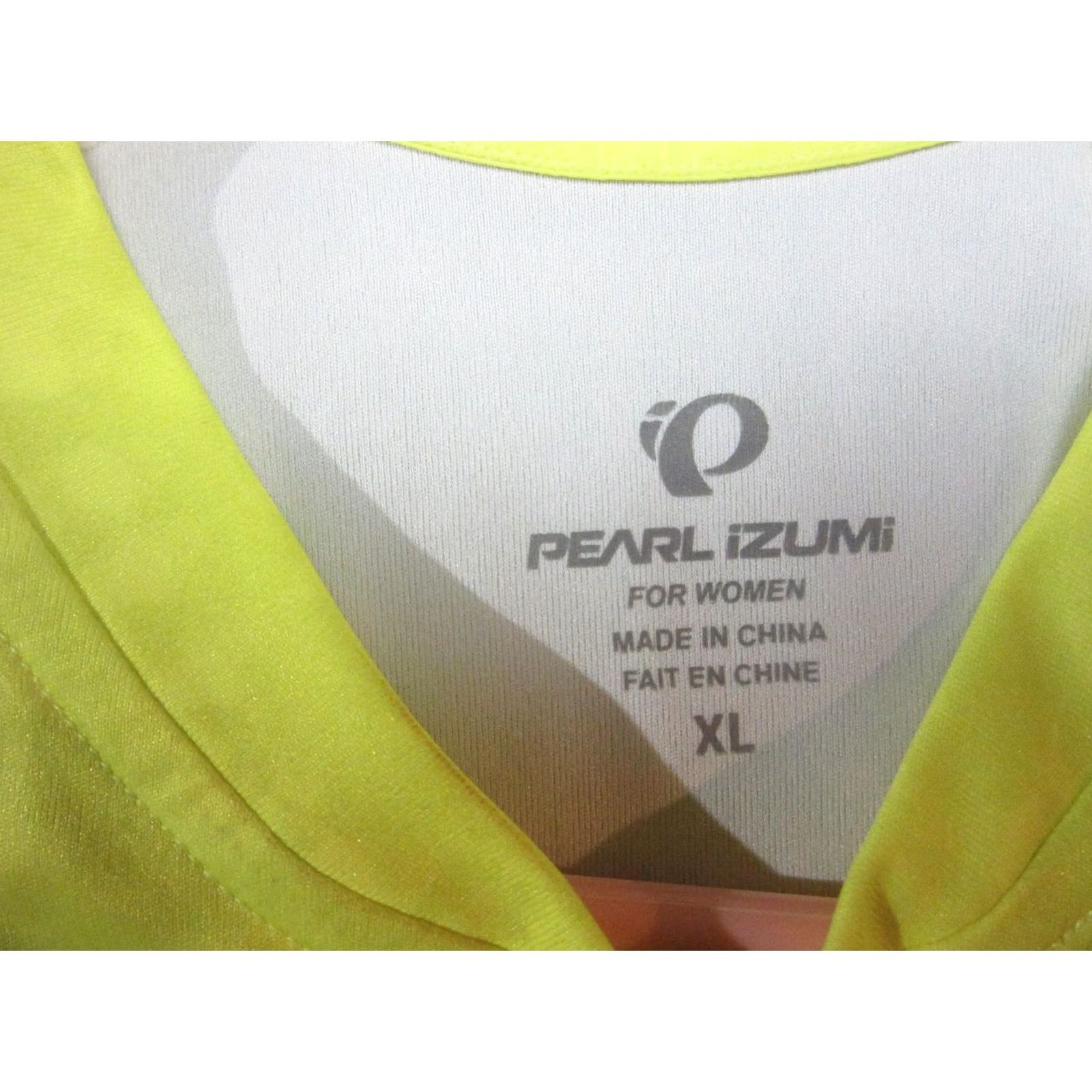 PEARL iZUMi Pearl Izumi Womens Shirt XL Yellow Cycling Jersey Full Zip Short Sleeve Top Size XL / US 12-14 / IT 48-50 - 3 Thumbnail