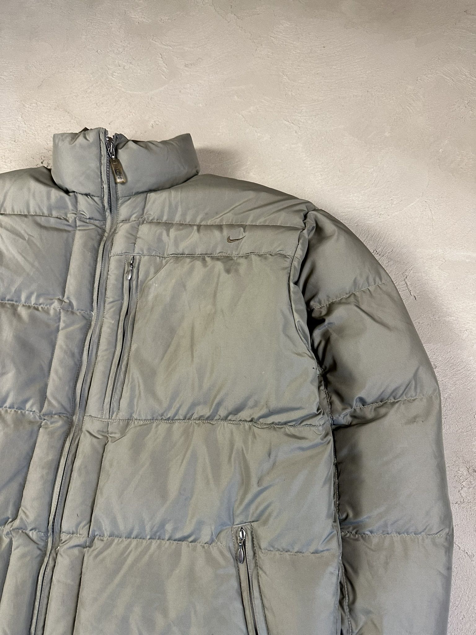 Nike 00s Khaki Nike Down Puffer Boxy Vintage Jacket Size US XL / EU 56 / 4 - 7 Thumbnail