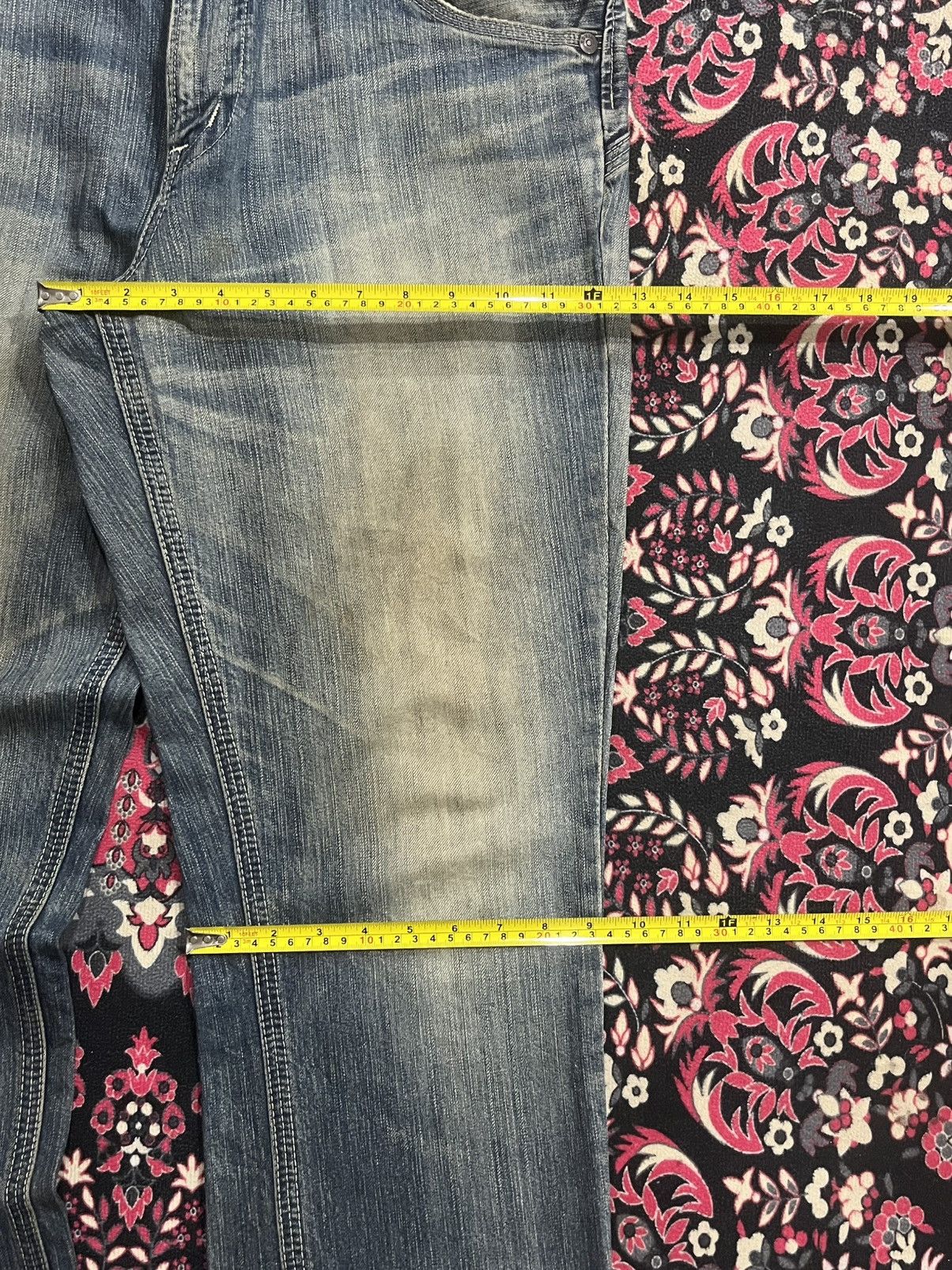 Edwin ⚡️Distressed⚡️Vintage Edwin XVS Buckle Back Mud Blue Wash Jean Size US 34 / EU 50 - 16 Thumbnail