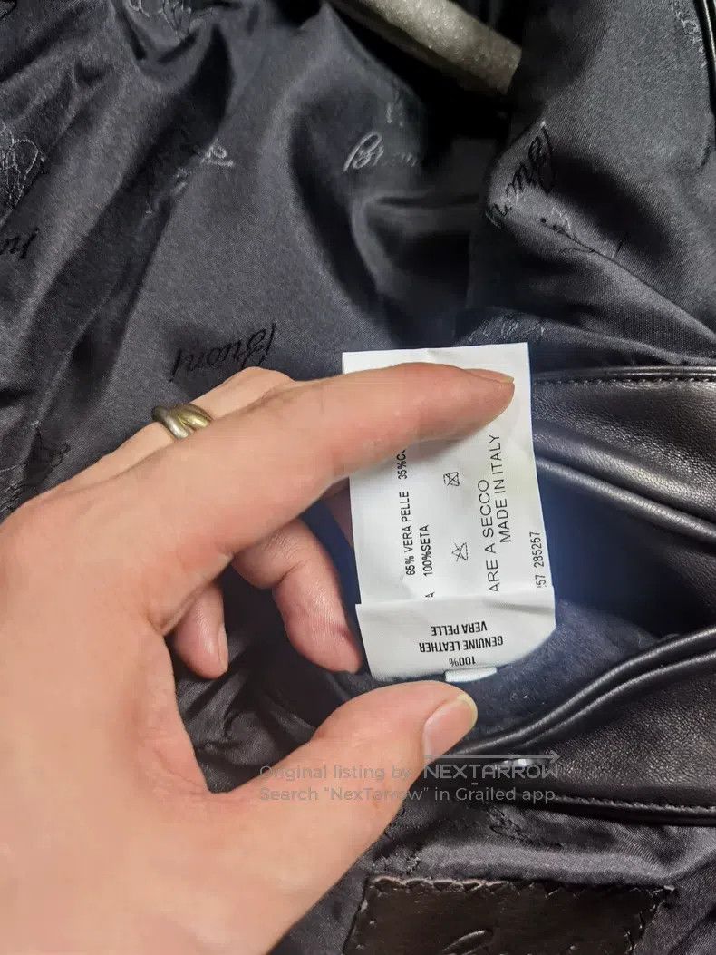 Brioni Brioni Crocodile leather patchwork pilot leather jacket Size US L / EU 52-54 / 3 - 5 Thumbnail