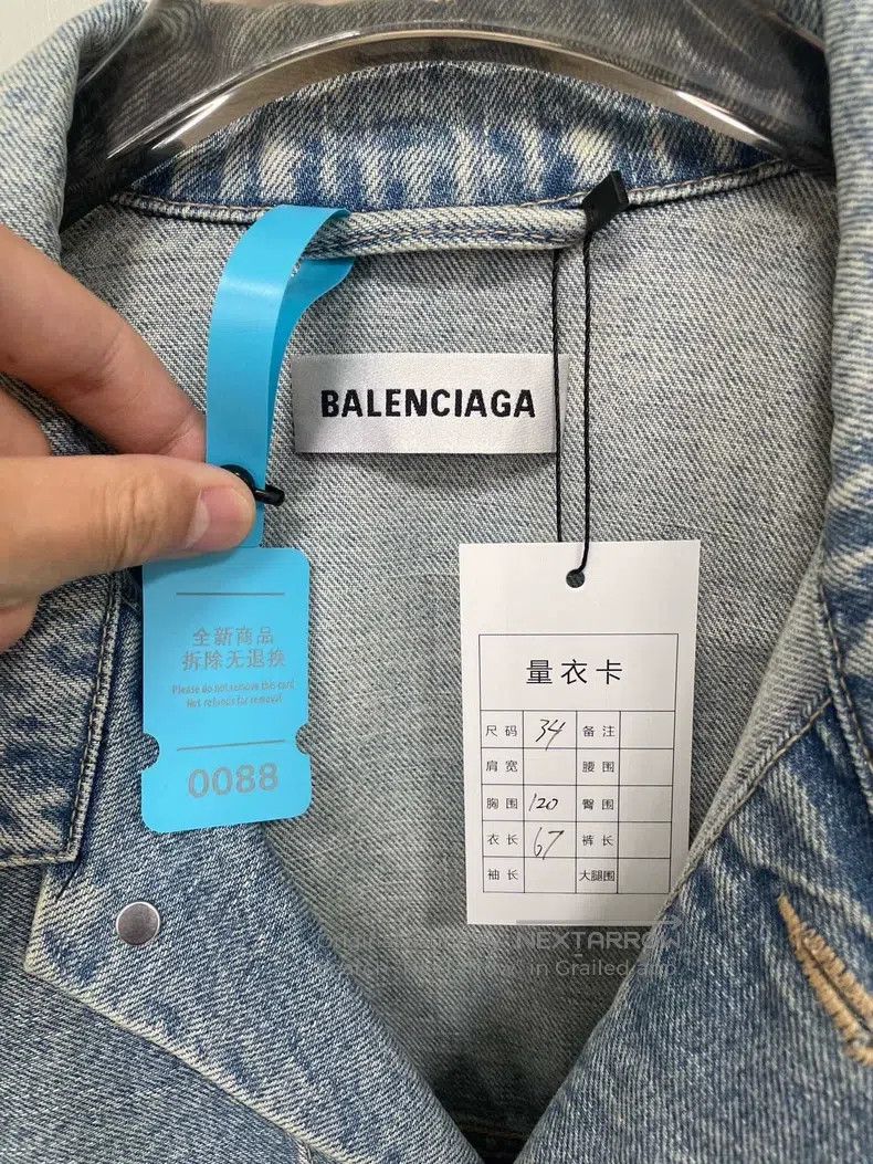 Balenciaga Balenciaga Twill Inverted Jacket Denim Jacket Size XXS / US 00 / IT 34 - 3 Thumbnail
