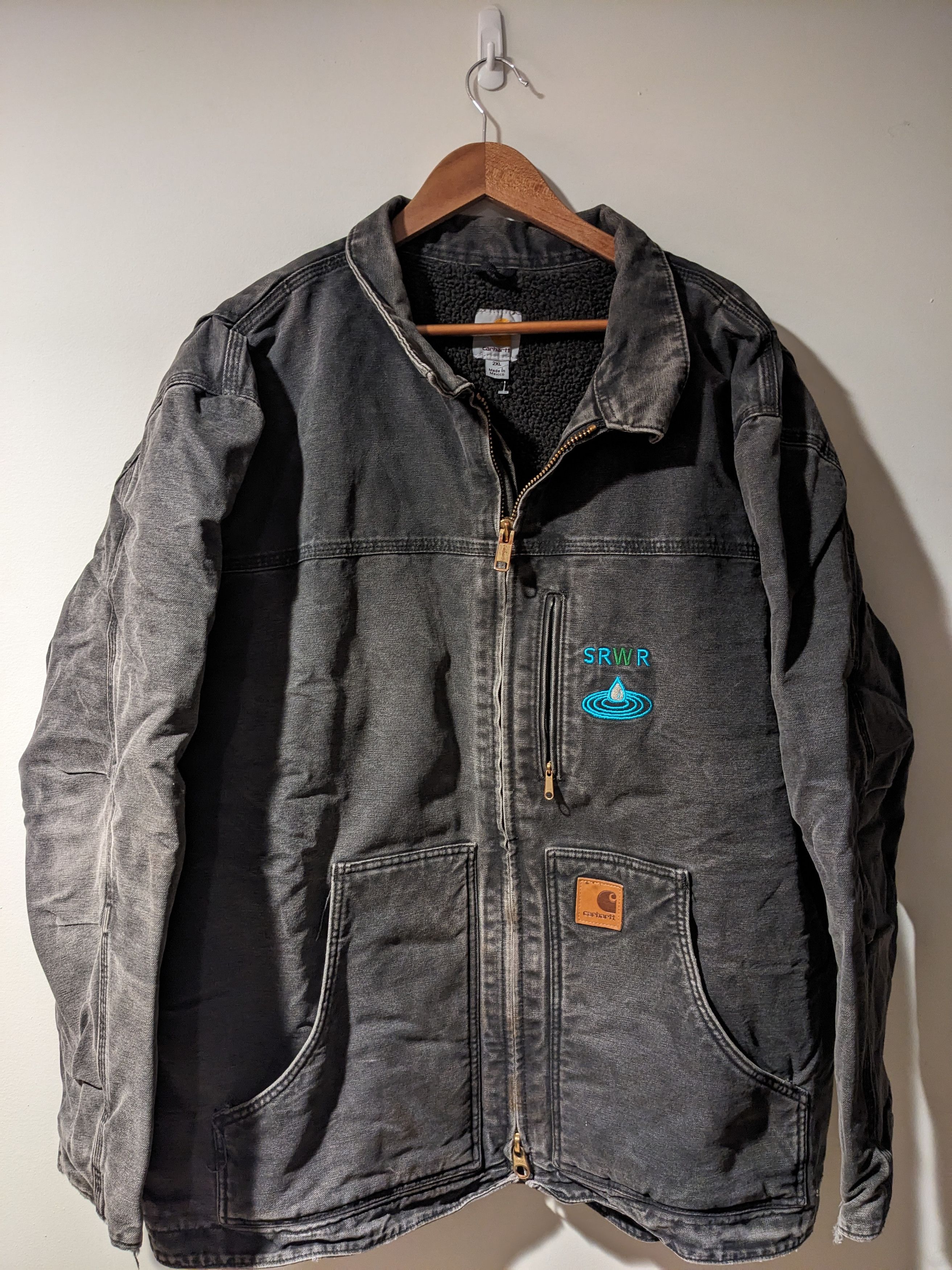 Carhartt × Vintage Vintage Carhartt C81 Washed Duck Sherpa Lined Field Jacket Size US XXL / EU 58 / 5 - 1 Thumbnail