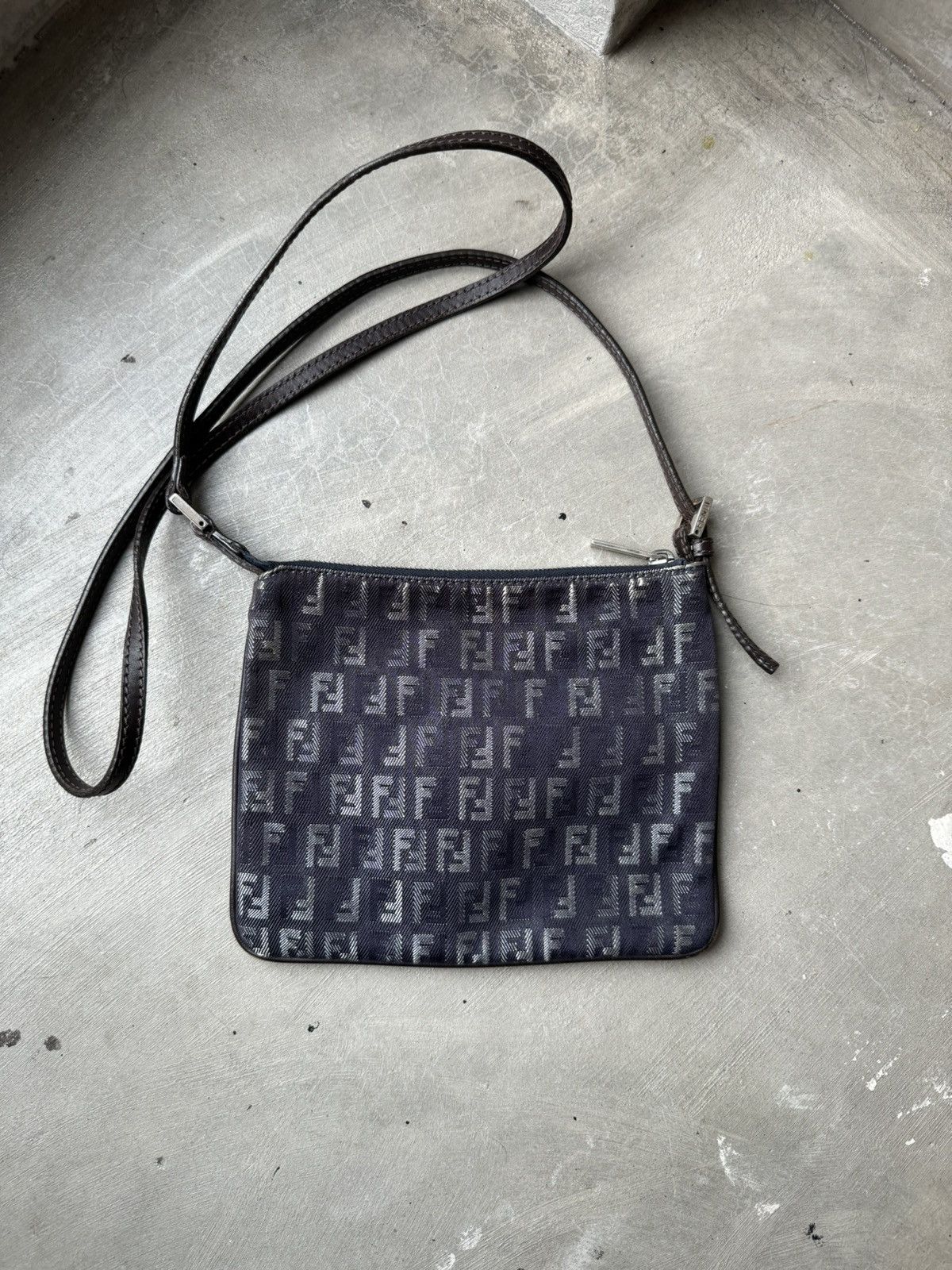 Fendi Fendi Vintage Blue Denim Monogram Logo Zucchino Size ONE SIZE - 2 Thumbnail